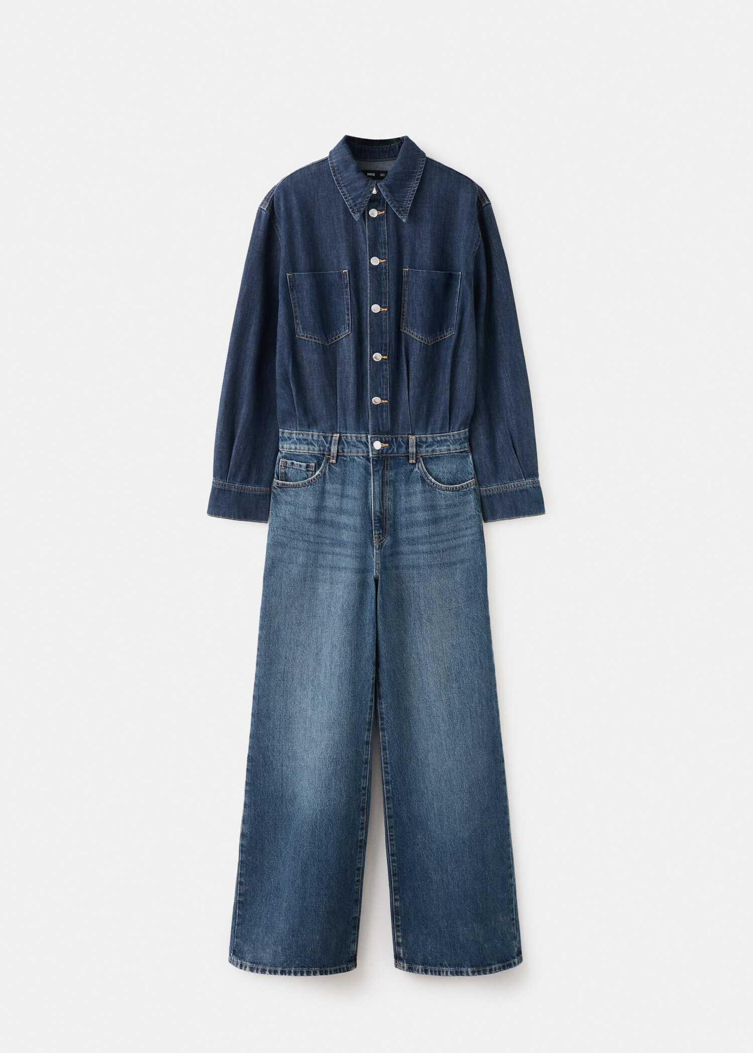 Denim jumpsuit met knopen - Artikel zonder model