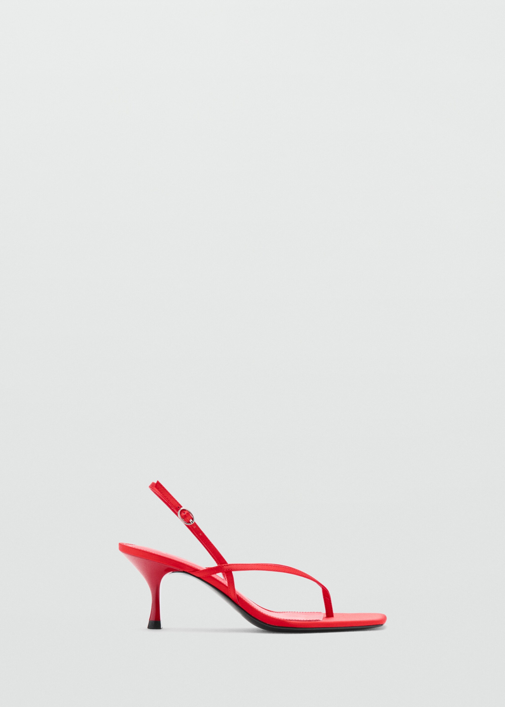 Sandales à lanières et talon - Article sans modèle, Rouge. Ref: 27065815-00.