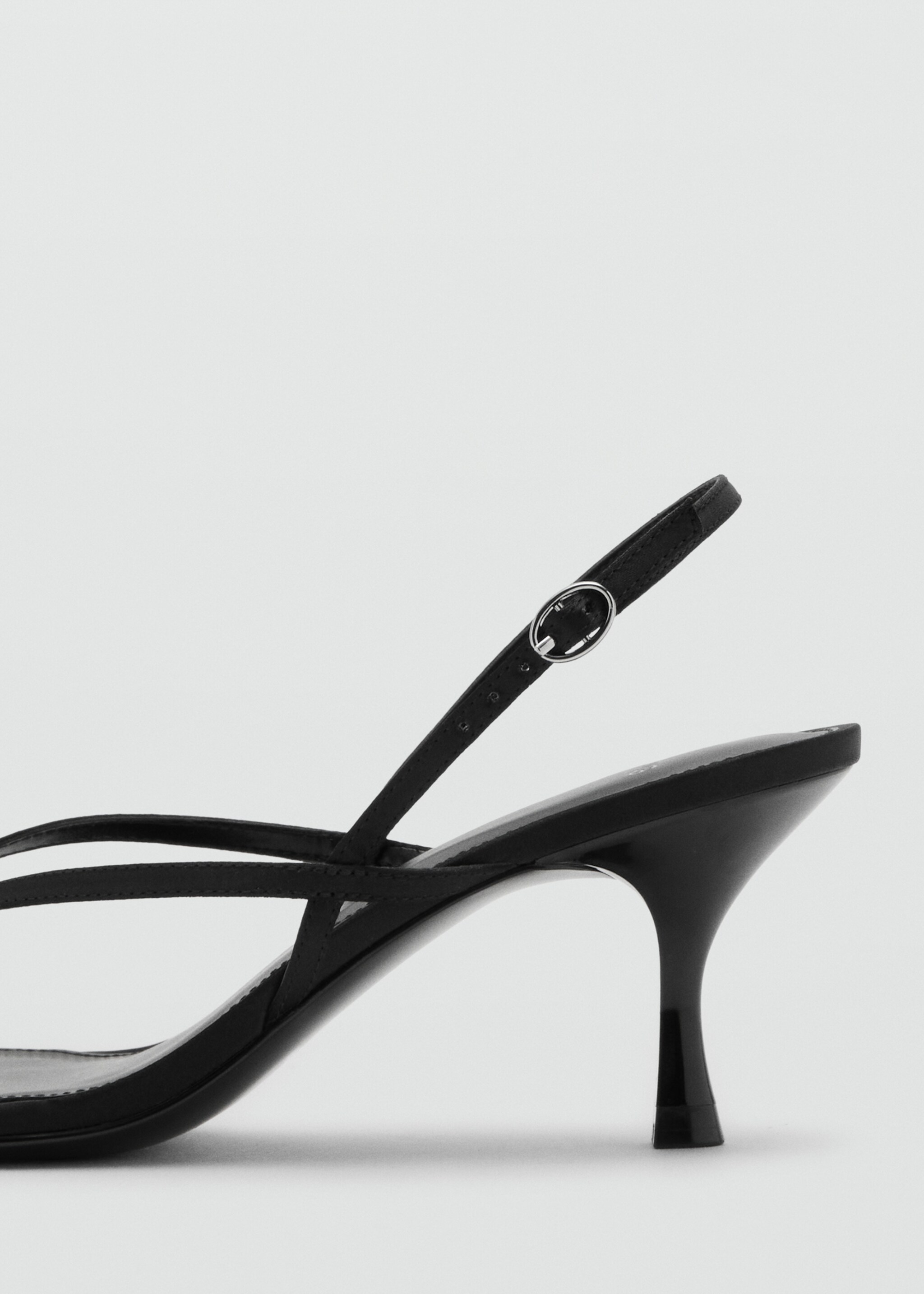 Strappy heeled sandals - Details of the article 1, Black. Ref: 27065815-00.