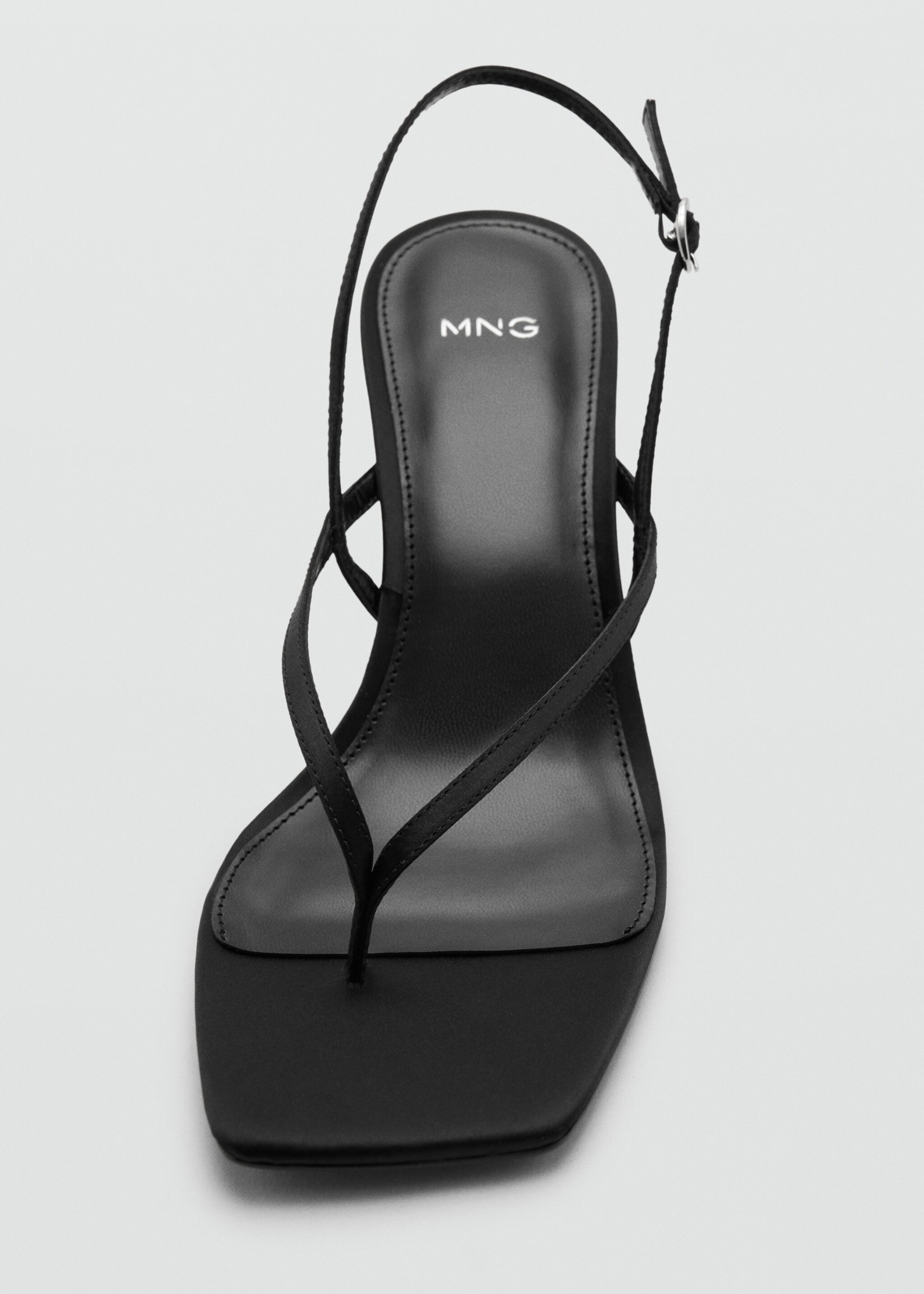 Strappy heeled sandals - Details of the article 2, Black. Ref: 27065815-00.