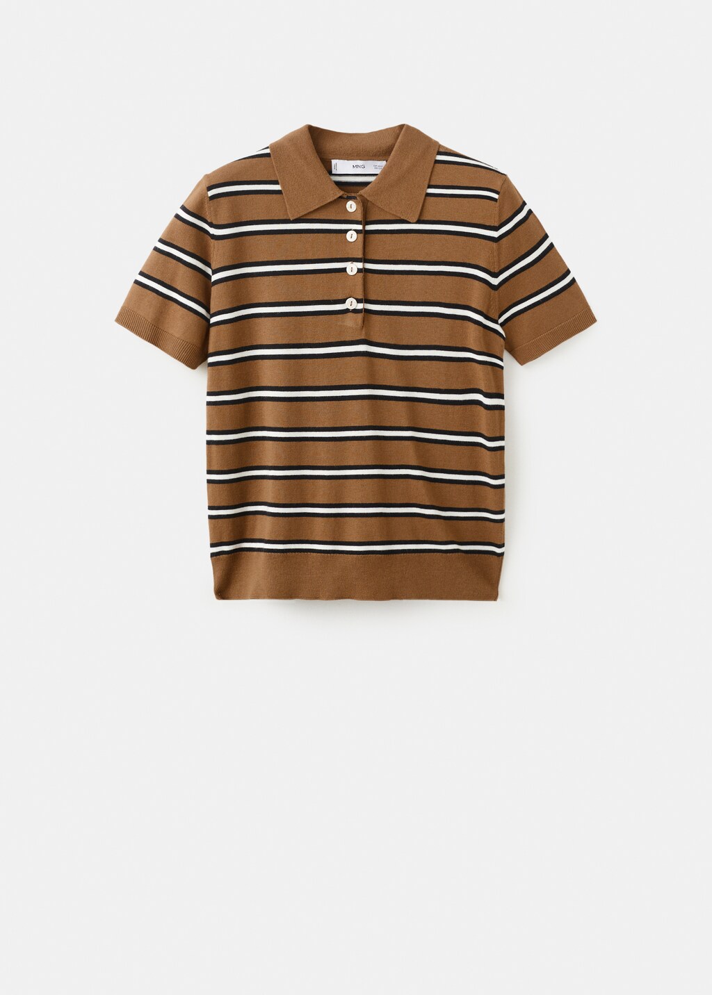 Striped polo-neck sweater - image 2