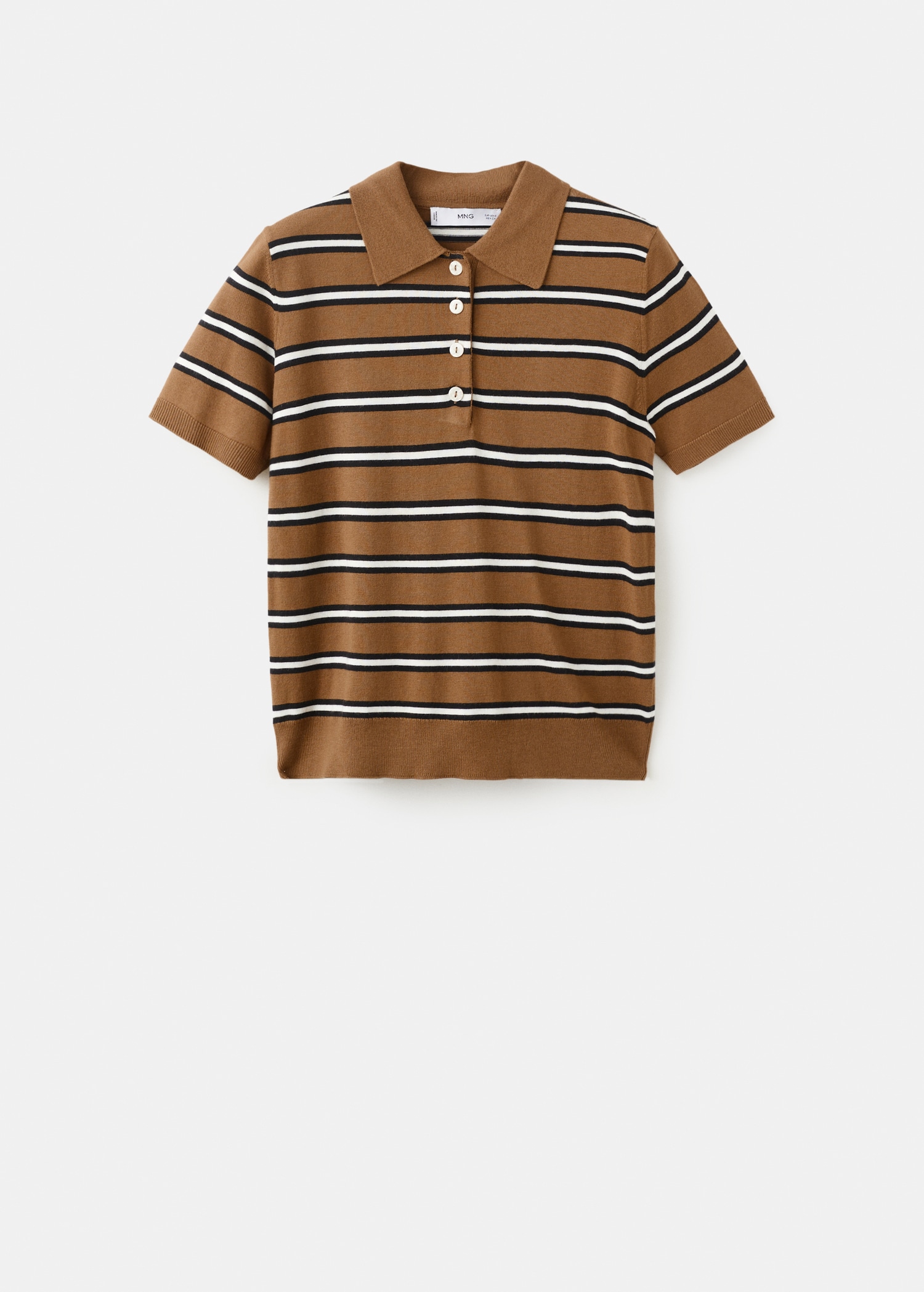 Striped polo-neck sweater - Article without model