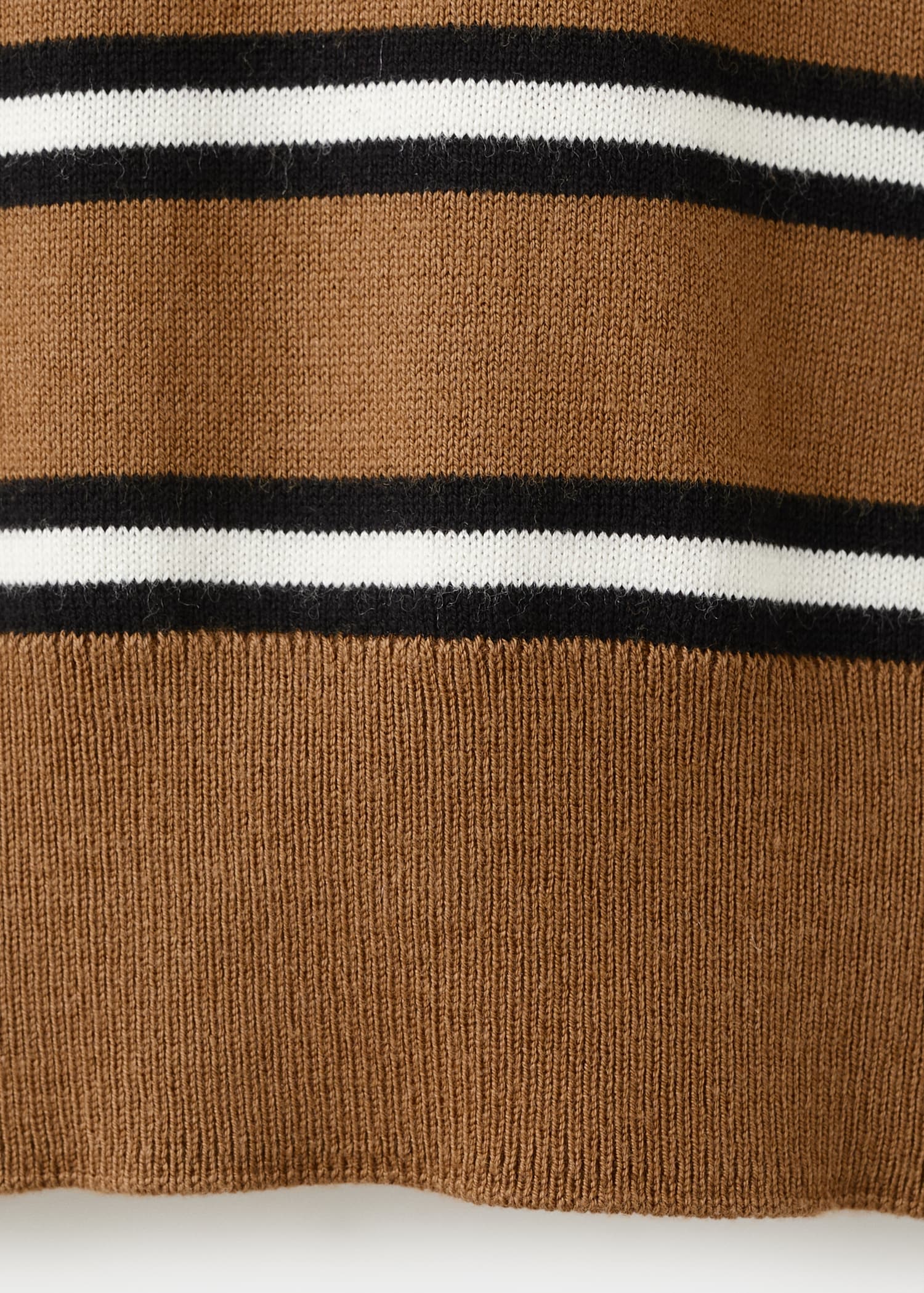 Striped polo-neck sweater - Details of the article 0