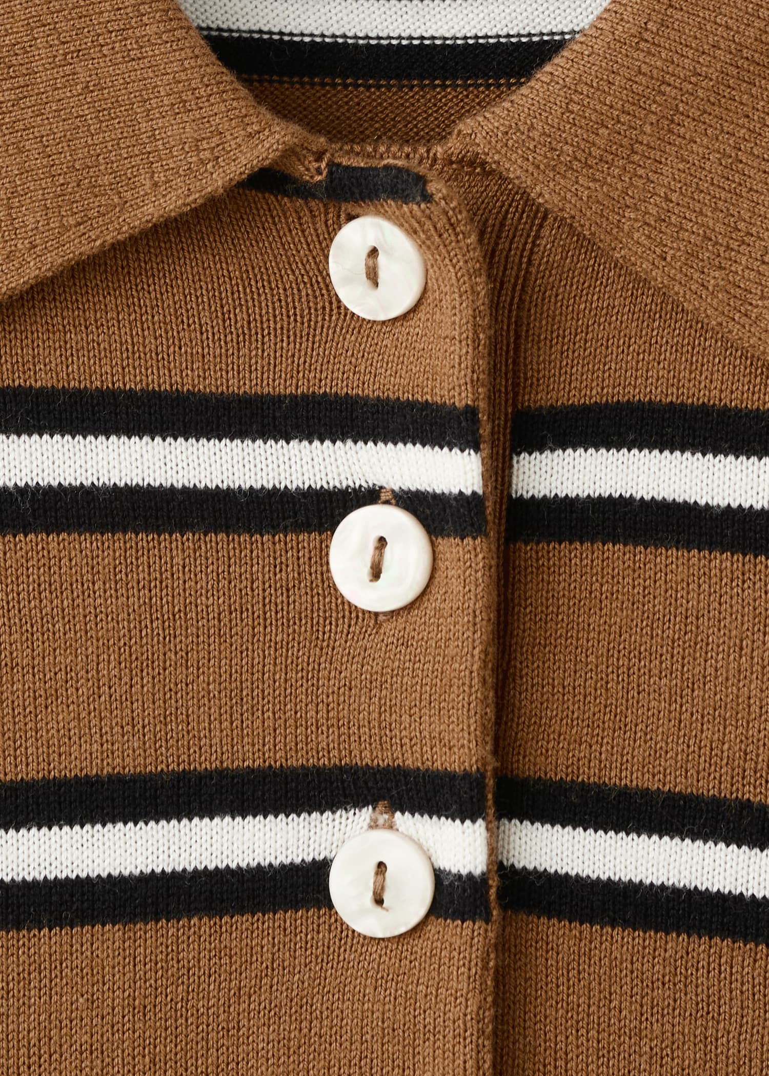 Striped polo-neck sweater - Details of the article 8