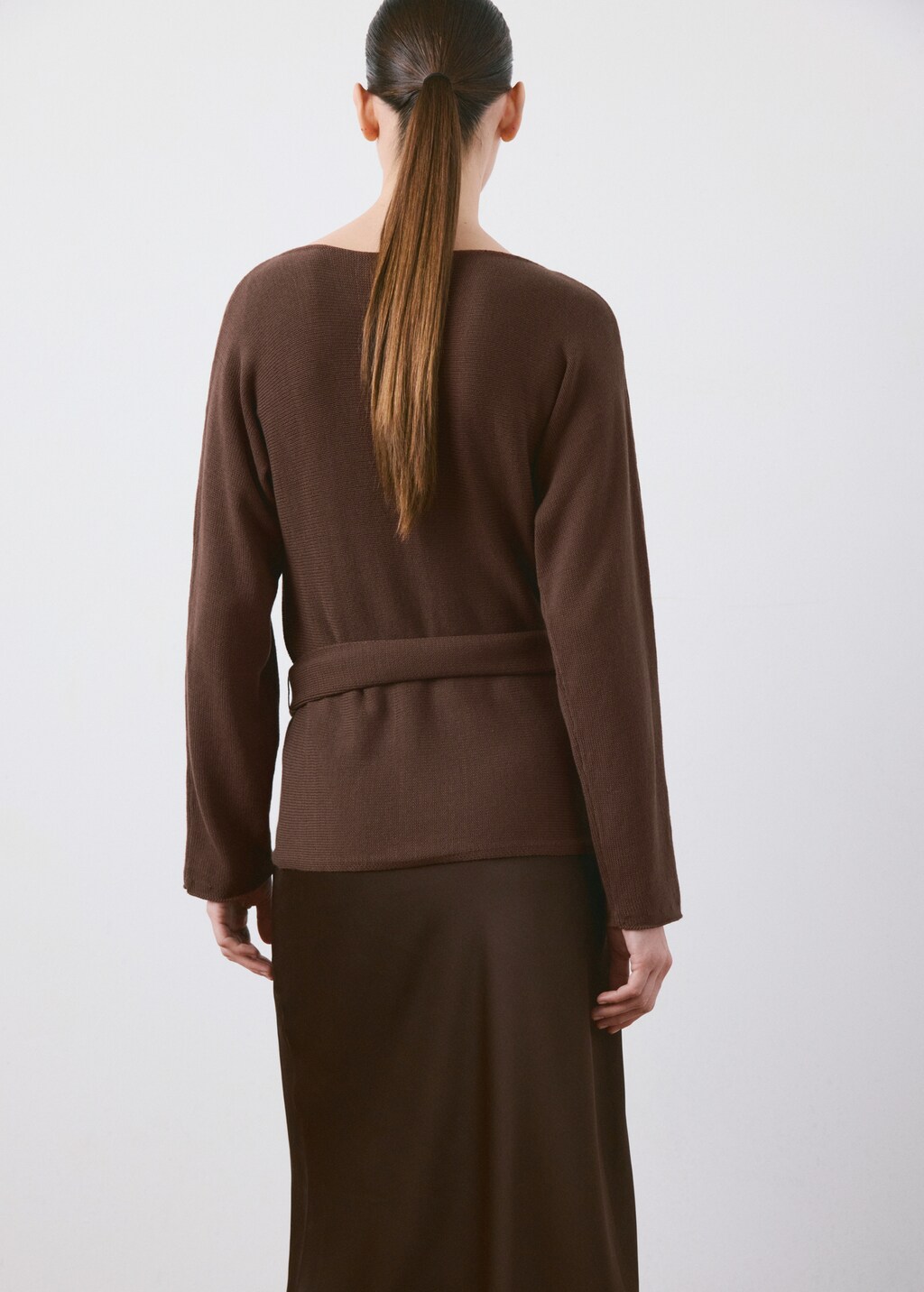 Knit belt sweater - image 3