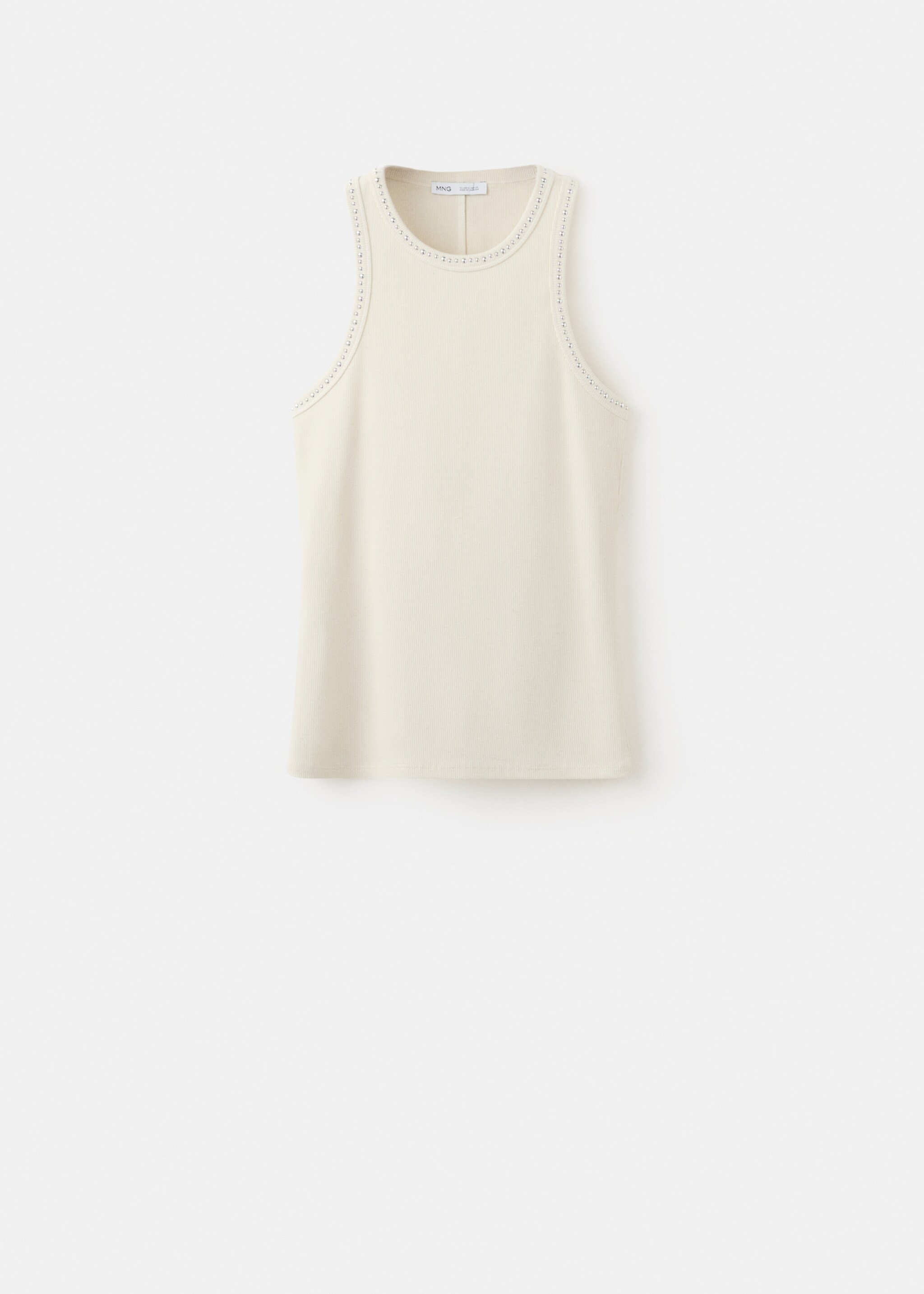Top liserés clous - Article sans modèle, Blanc cassé. Ref: 27065821-00.