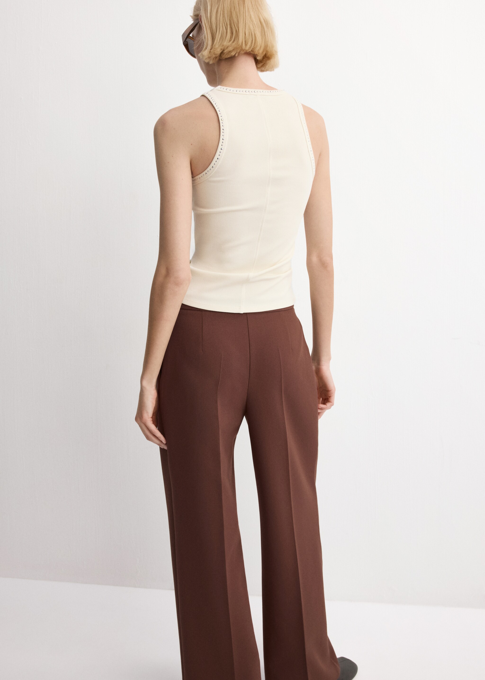 Top liserés clous - Verso de l’article, Blanc cassé. Ref: 27065821-00.