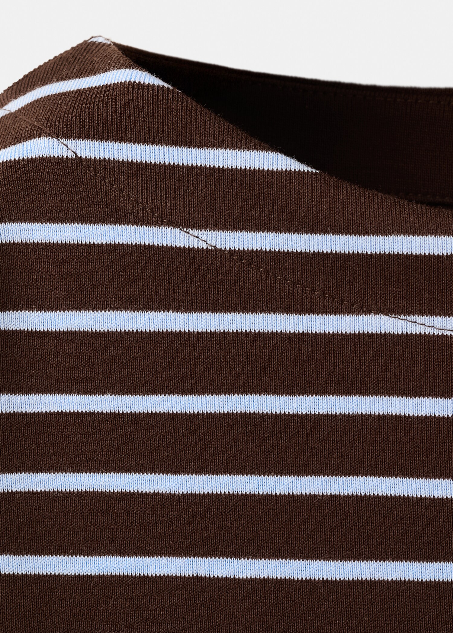 Striped boat neck sweatshirt - Details of the article 8