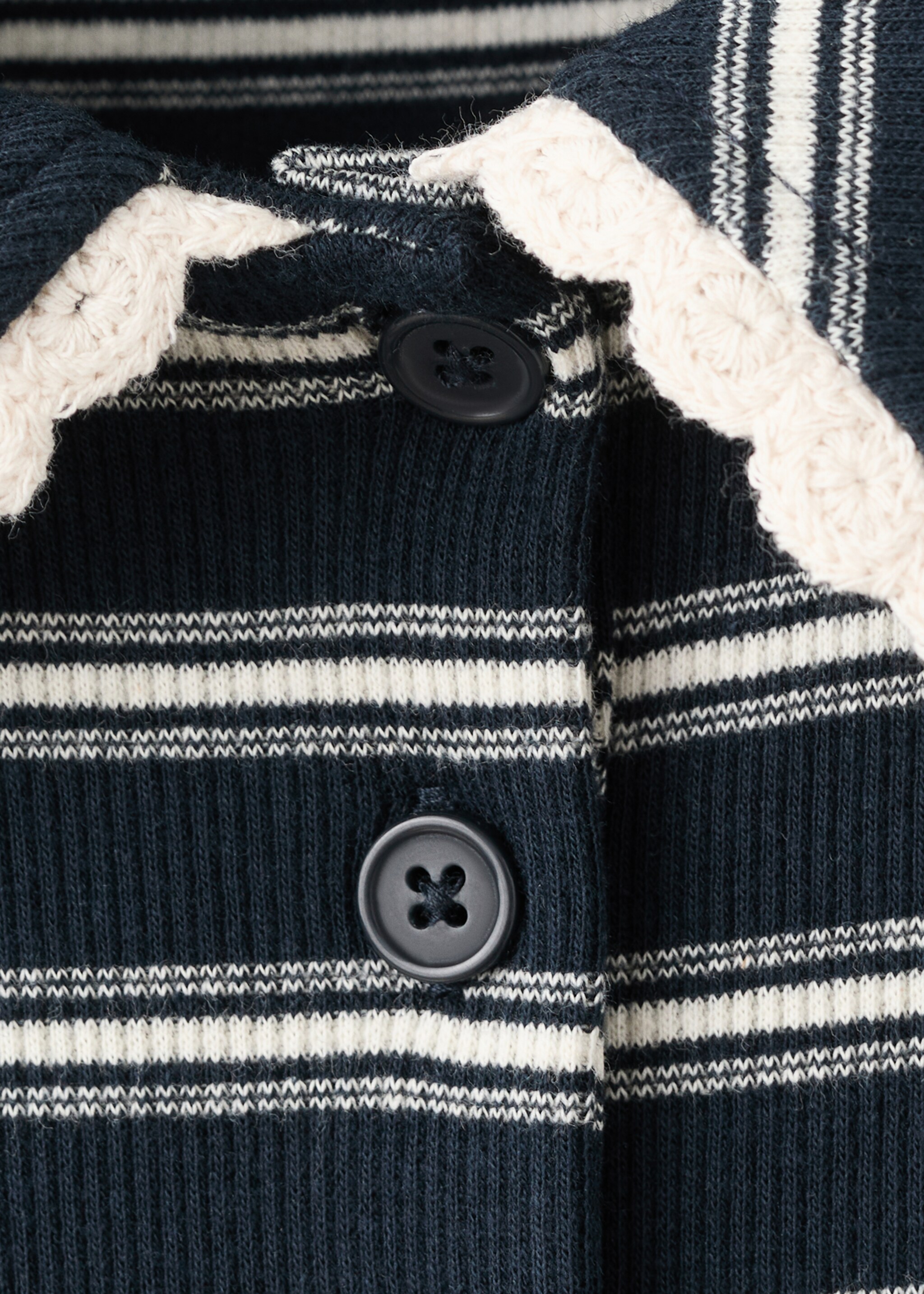 Polo à rayures festonnées - Détail de l'article 8, Bleu marine. Ref: 27065825-00.