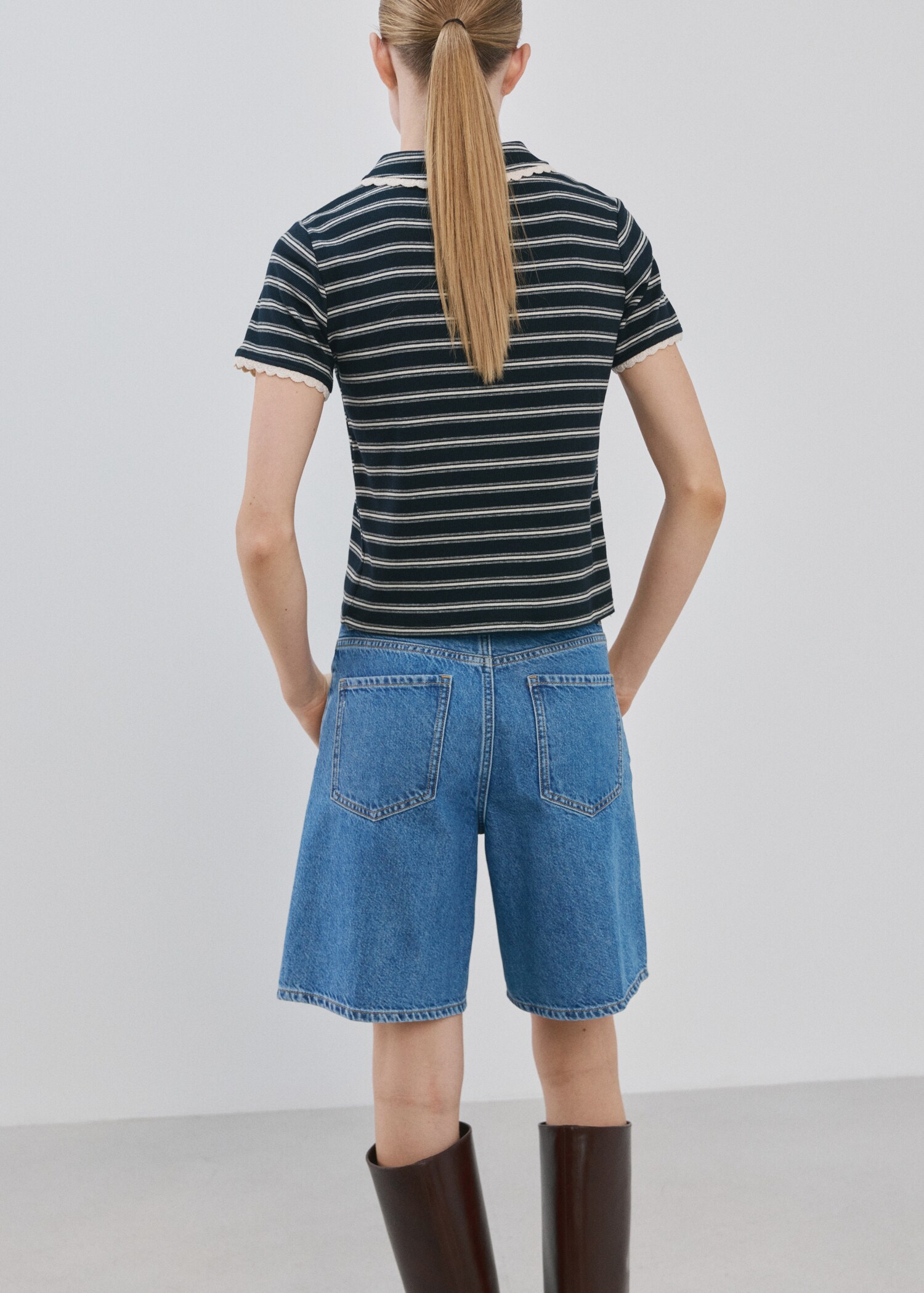 Polo à rayures festonnées - Verso de l’article