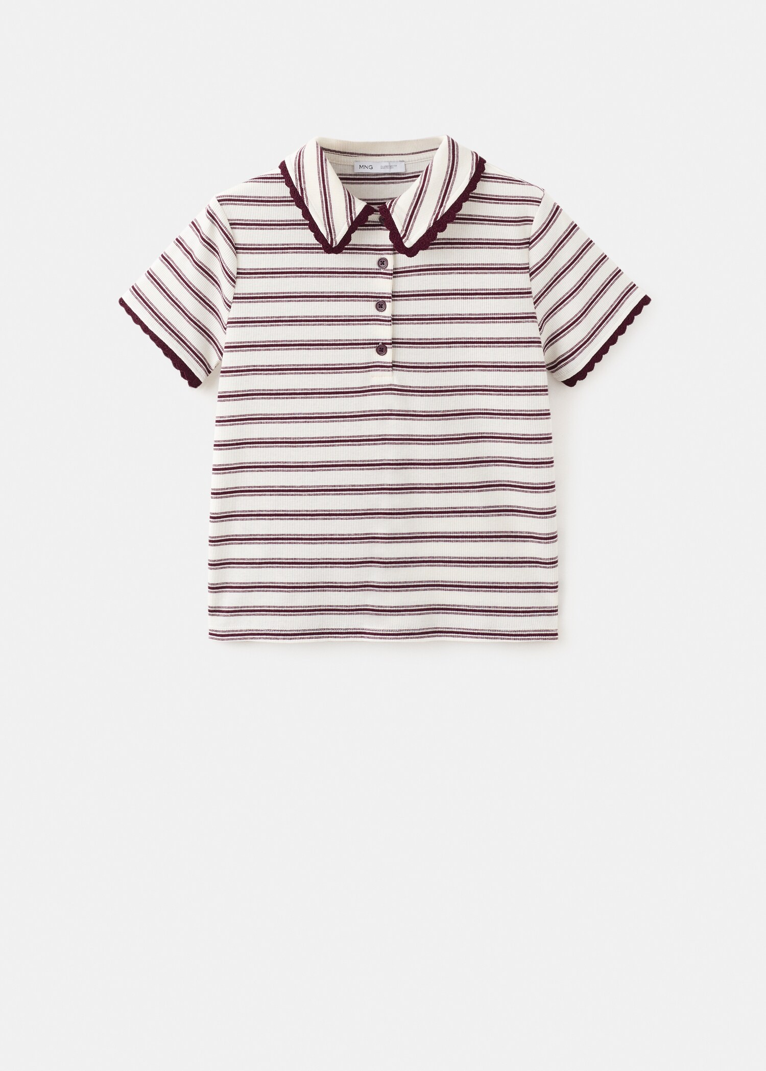 Polo à rayures festonnées - Article sans modèle