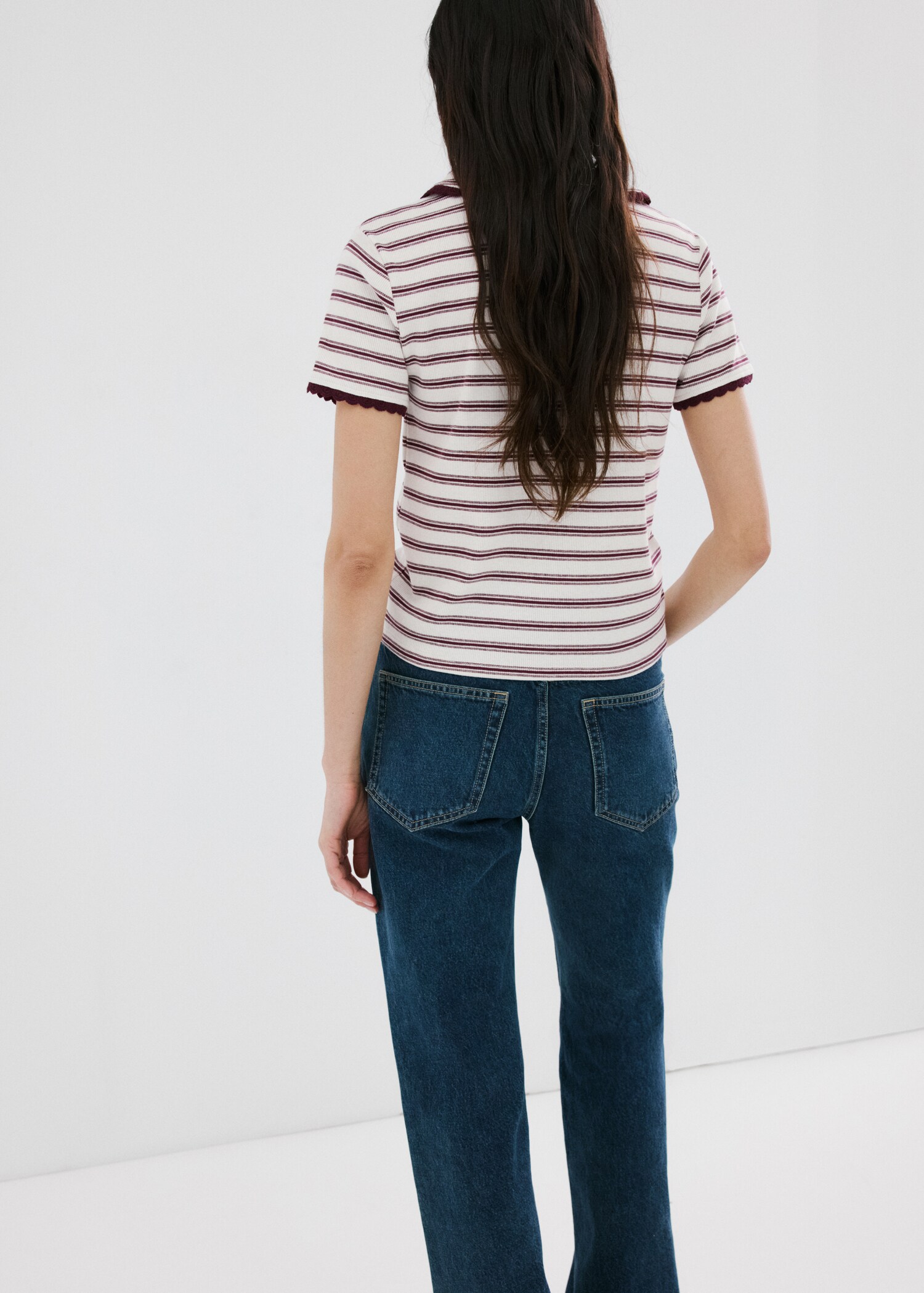 Polo à rayures festonnées - Verso de l’article