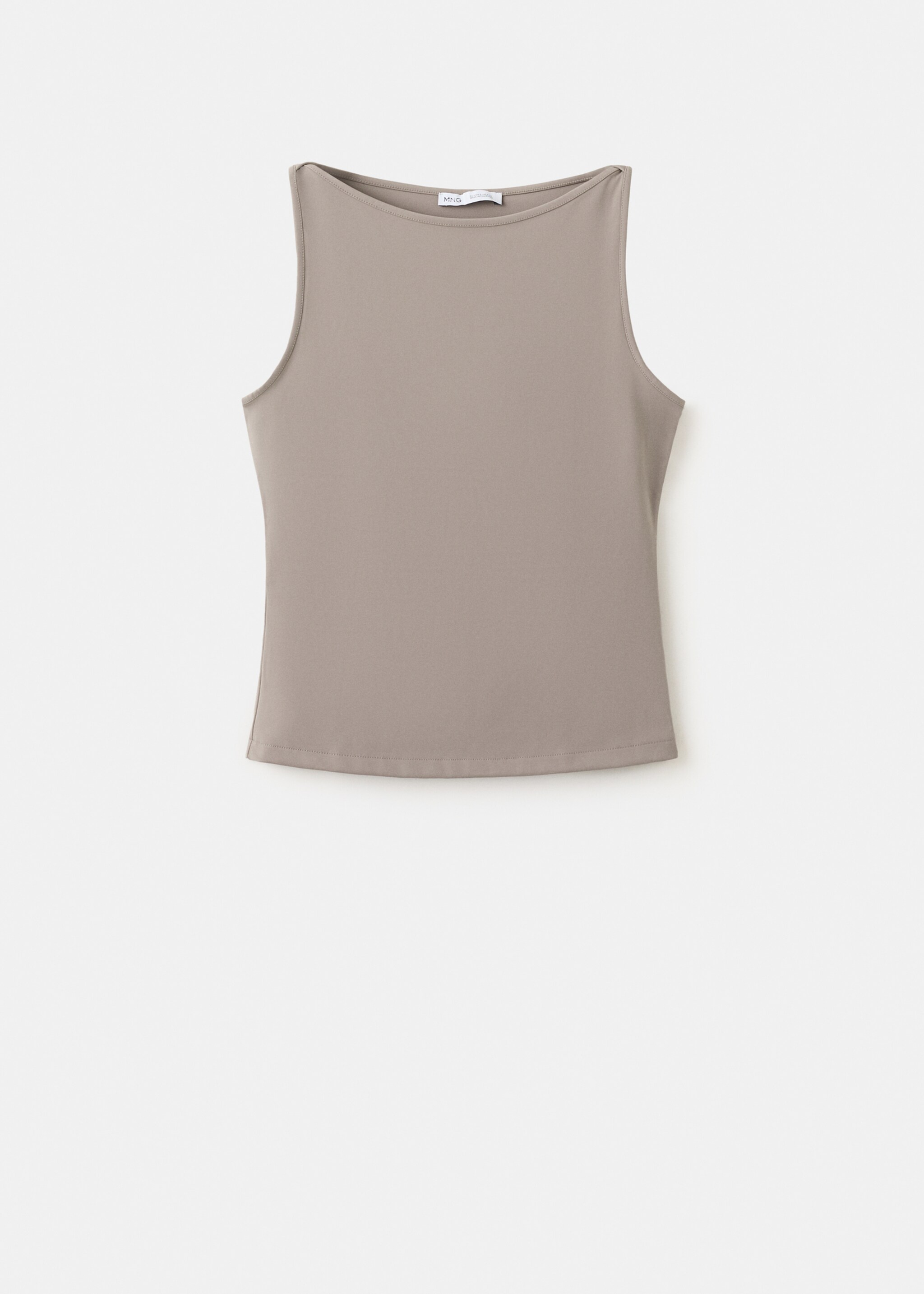Fitted crop top - Article without model, Light/Pastel Brown. Ref: 27065827-00.