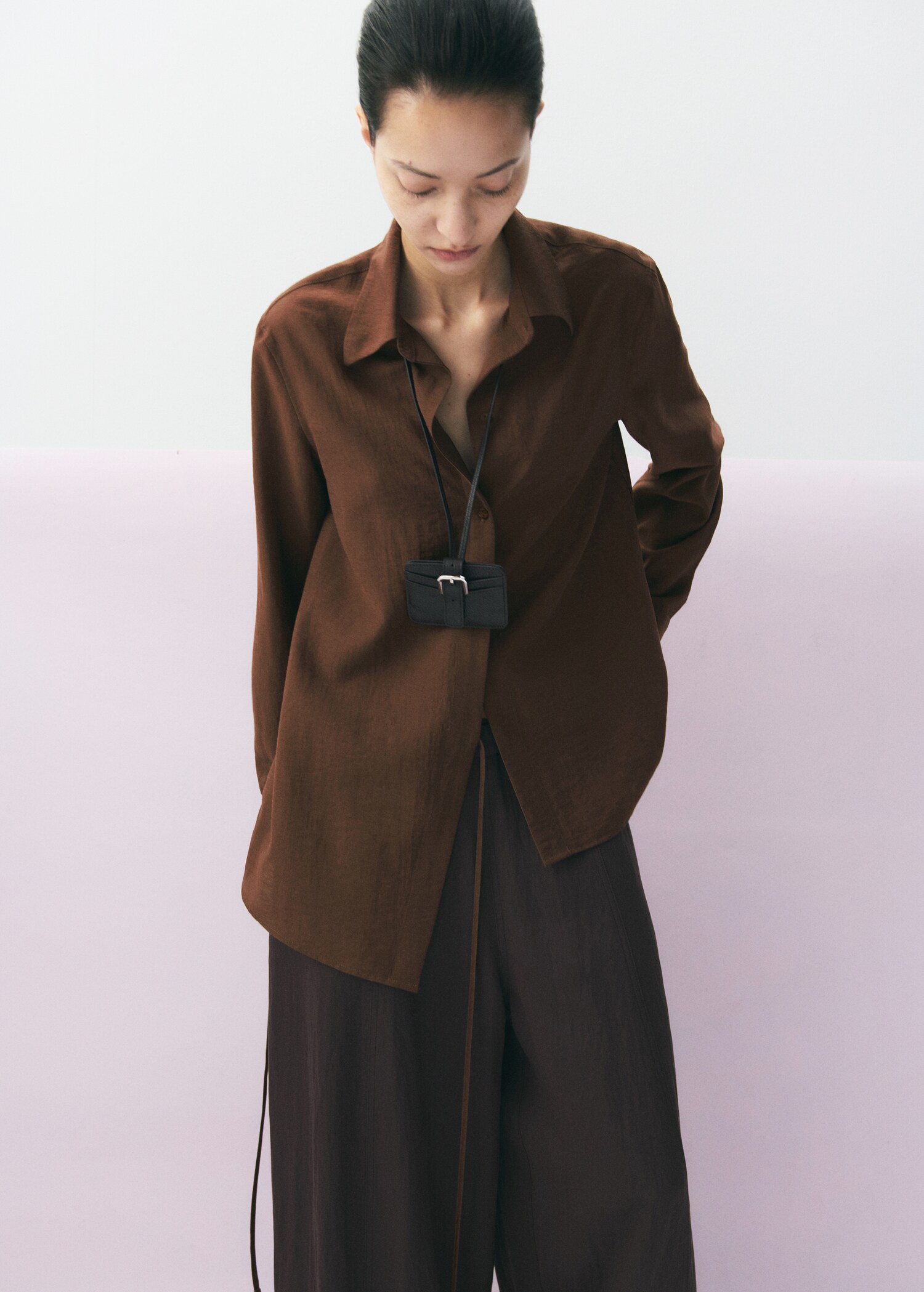 Chemise croisée nœud - Plan moyen