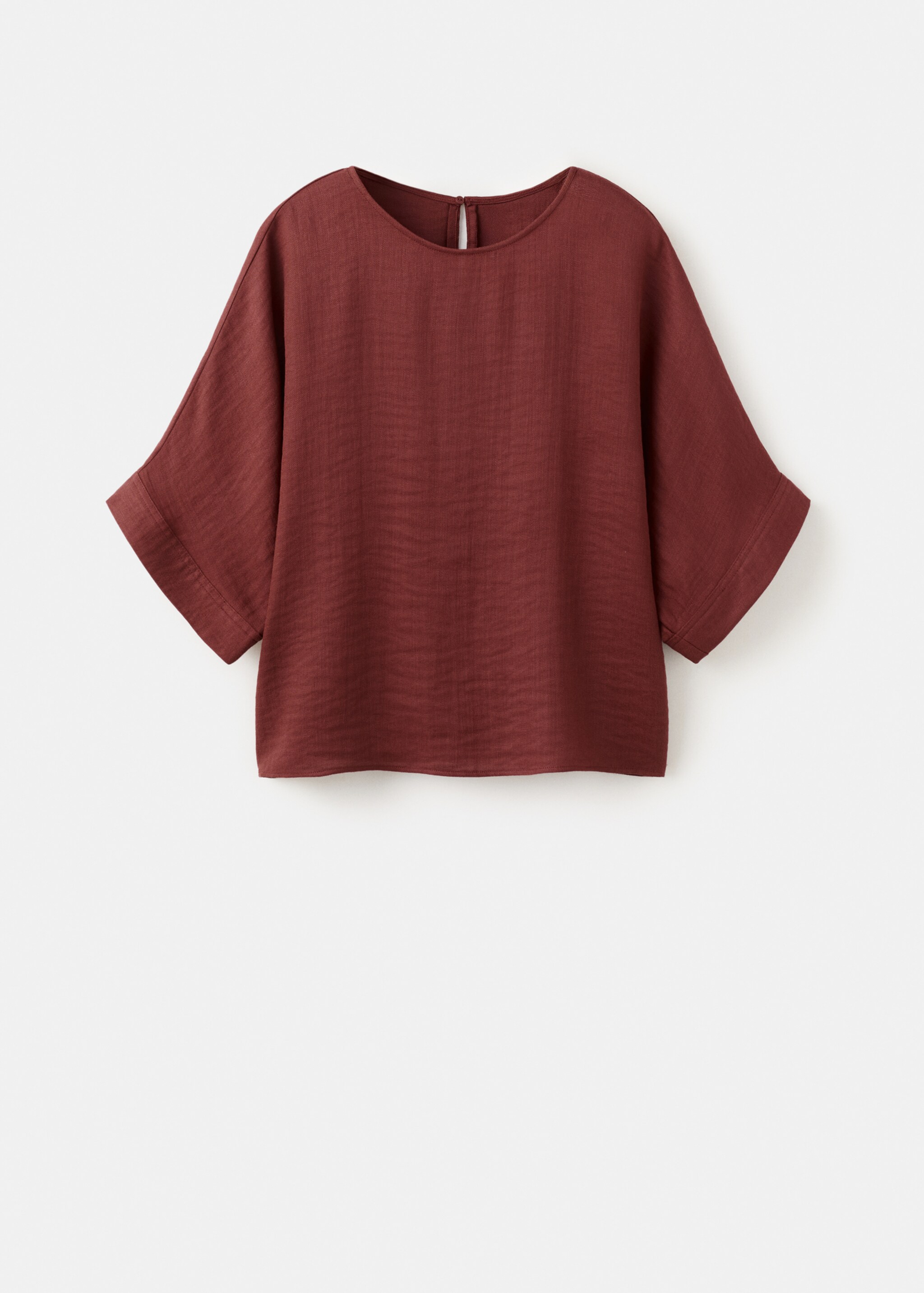 Three-quarter sleeve blouse - Article without model, Red. Ref: 27065829-00.