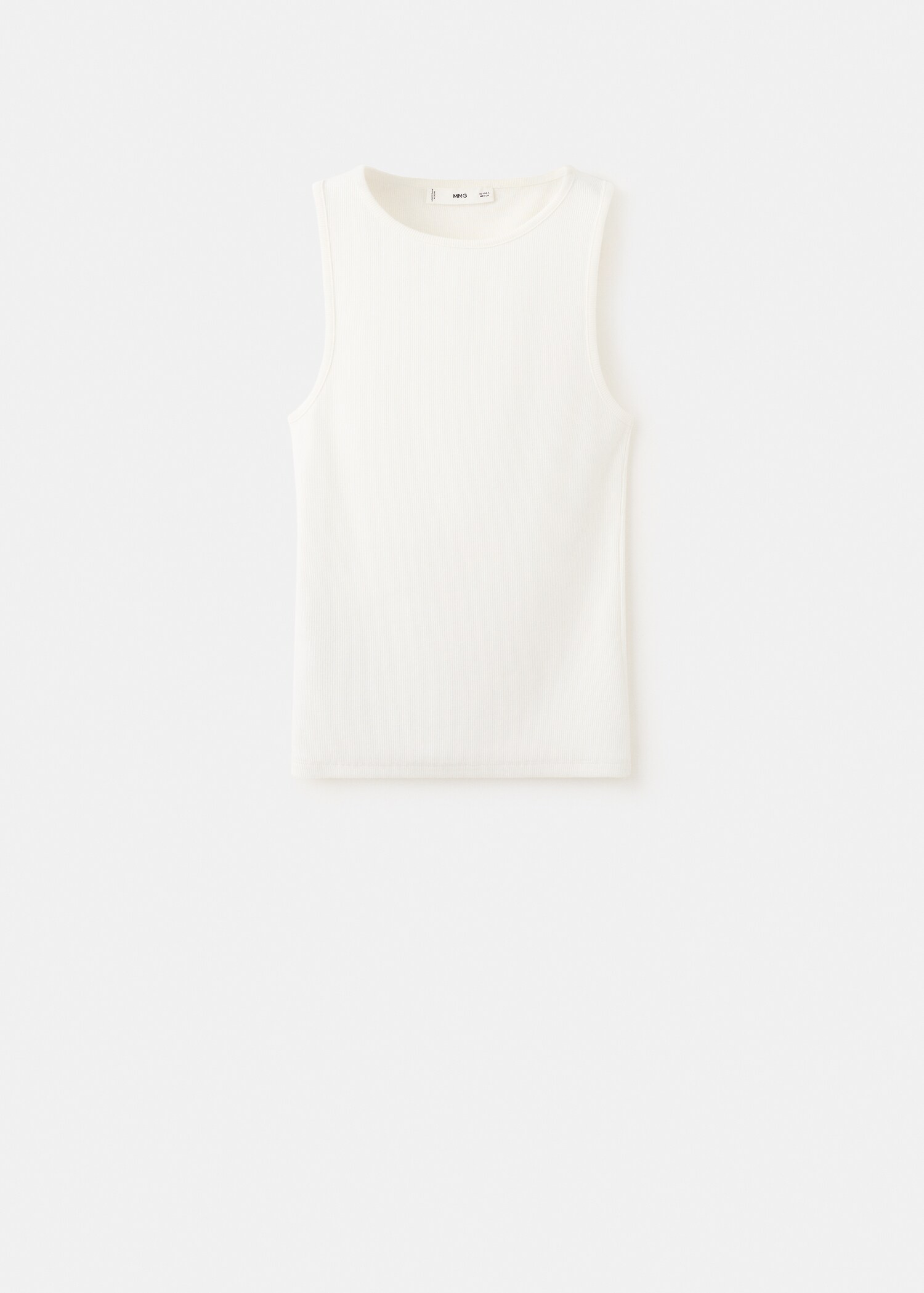 Ribbed cotton-blend top - Article without model