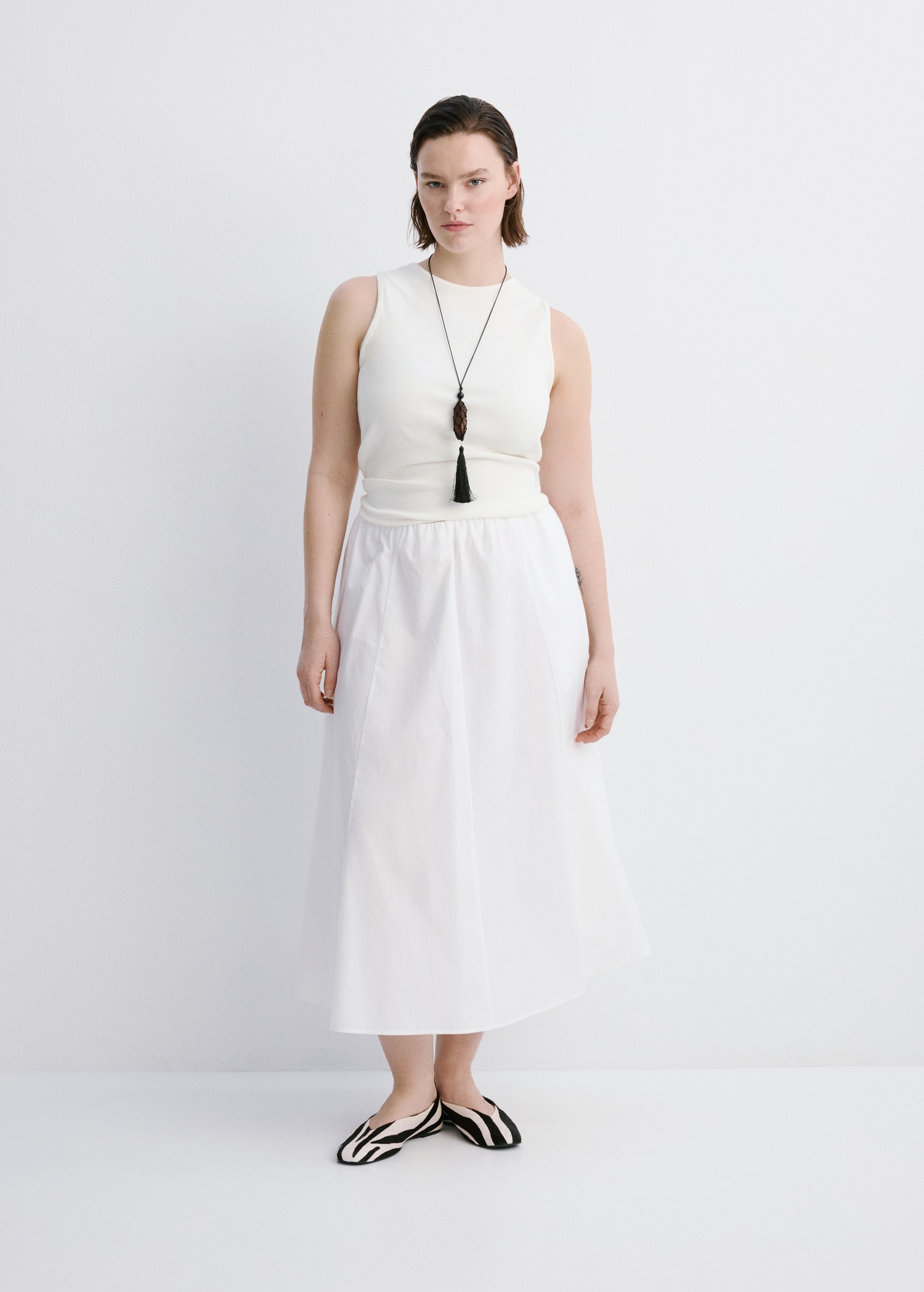 Ribbed cotton-blend top - Details of the article 3