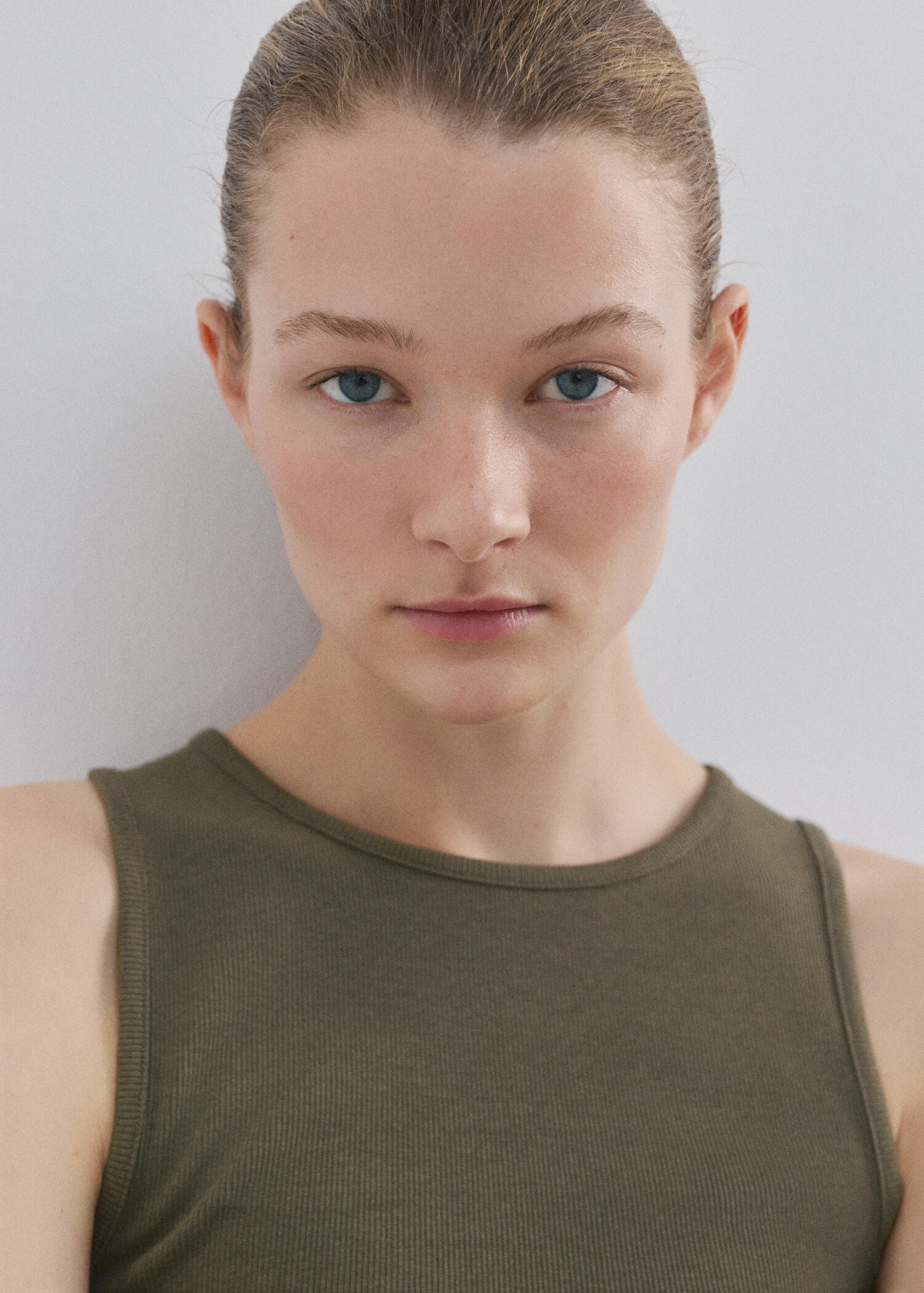 Ribbed cotton-blend top - Details of the article 1