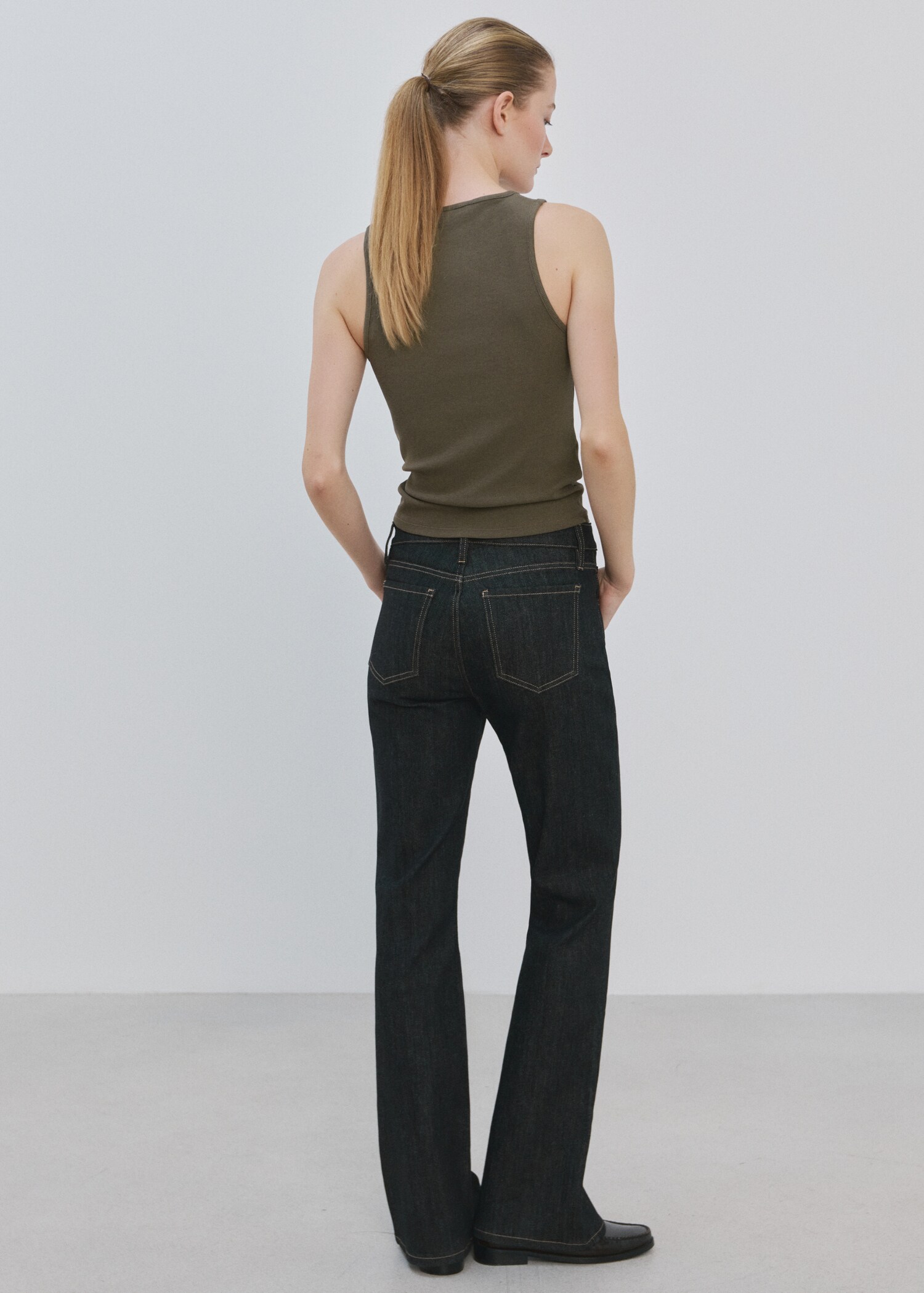 Ribbed cotton-blend top - Reverse of the article