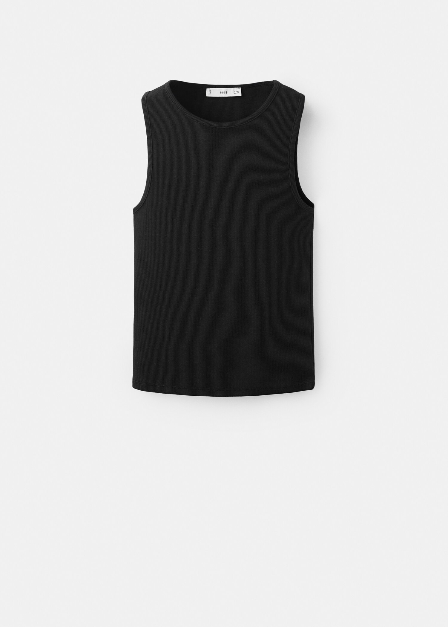 Ribbed cotton-blend top - Article without model