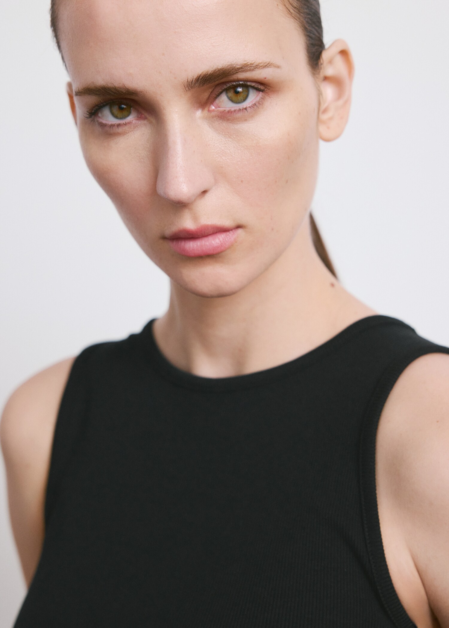 Ribbed cotton-blend top - Details of the article 2