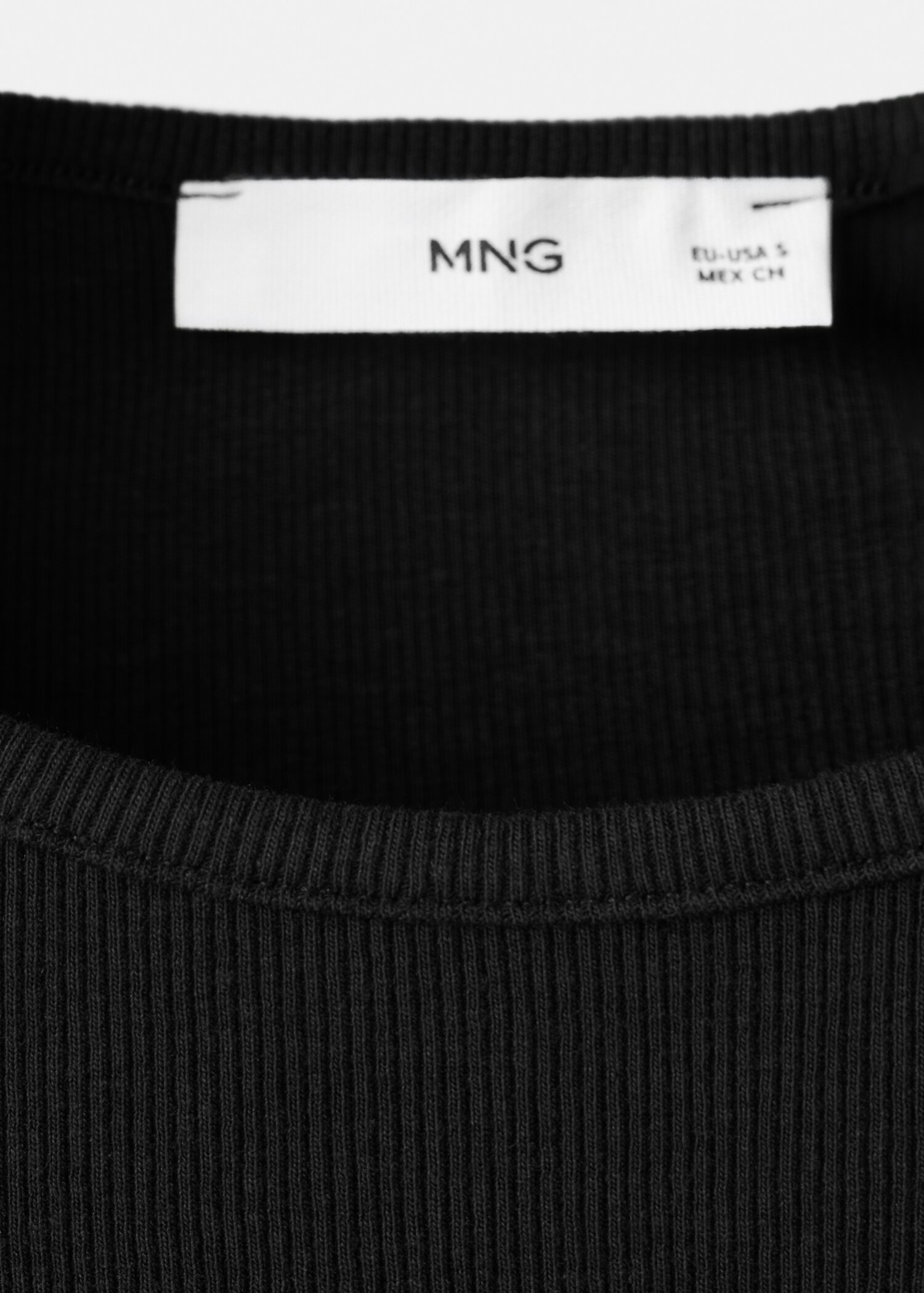 Ribbed cotton-blend top - Details of the article 8