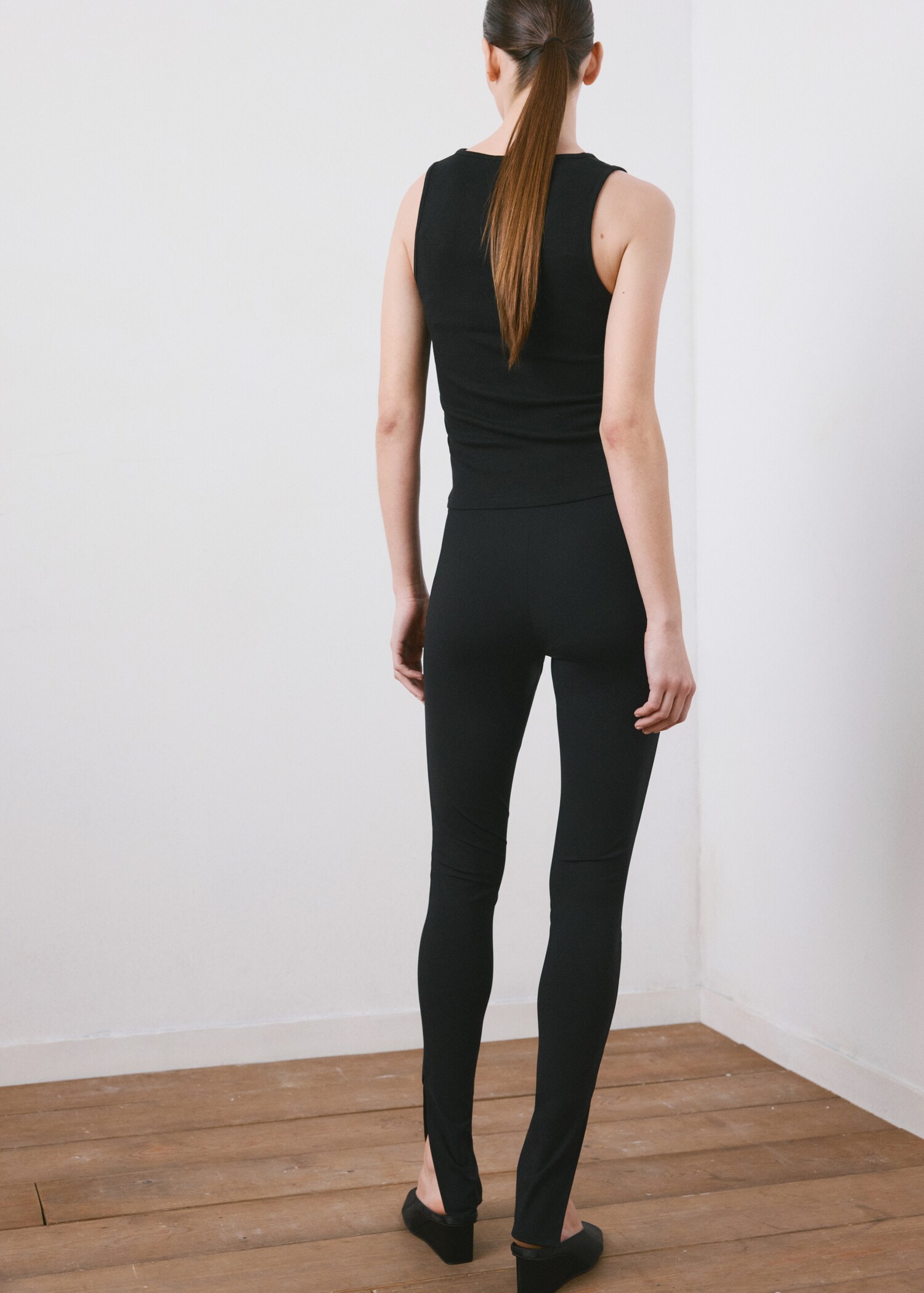 Ribbed cotton-blend top - Reverse of the article