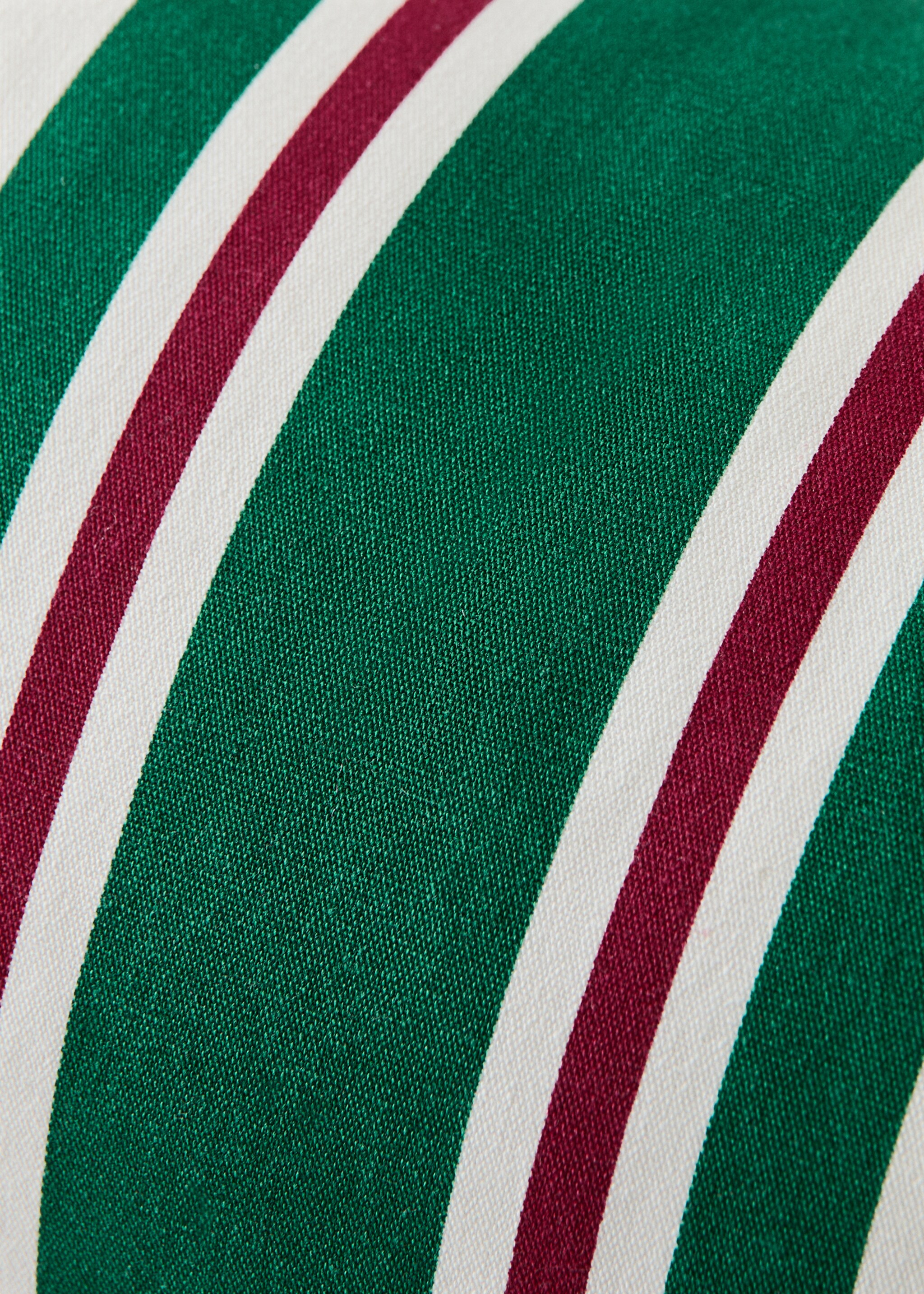 Waterproof striped bolster cushion 20x50 cm - Details of the article 3, Green. Ref: 27065832-00.