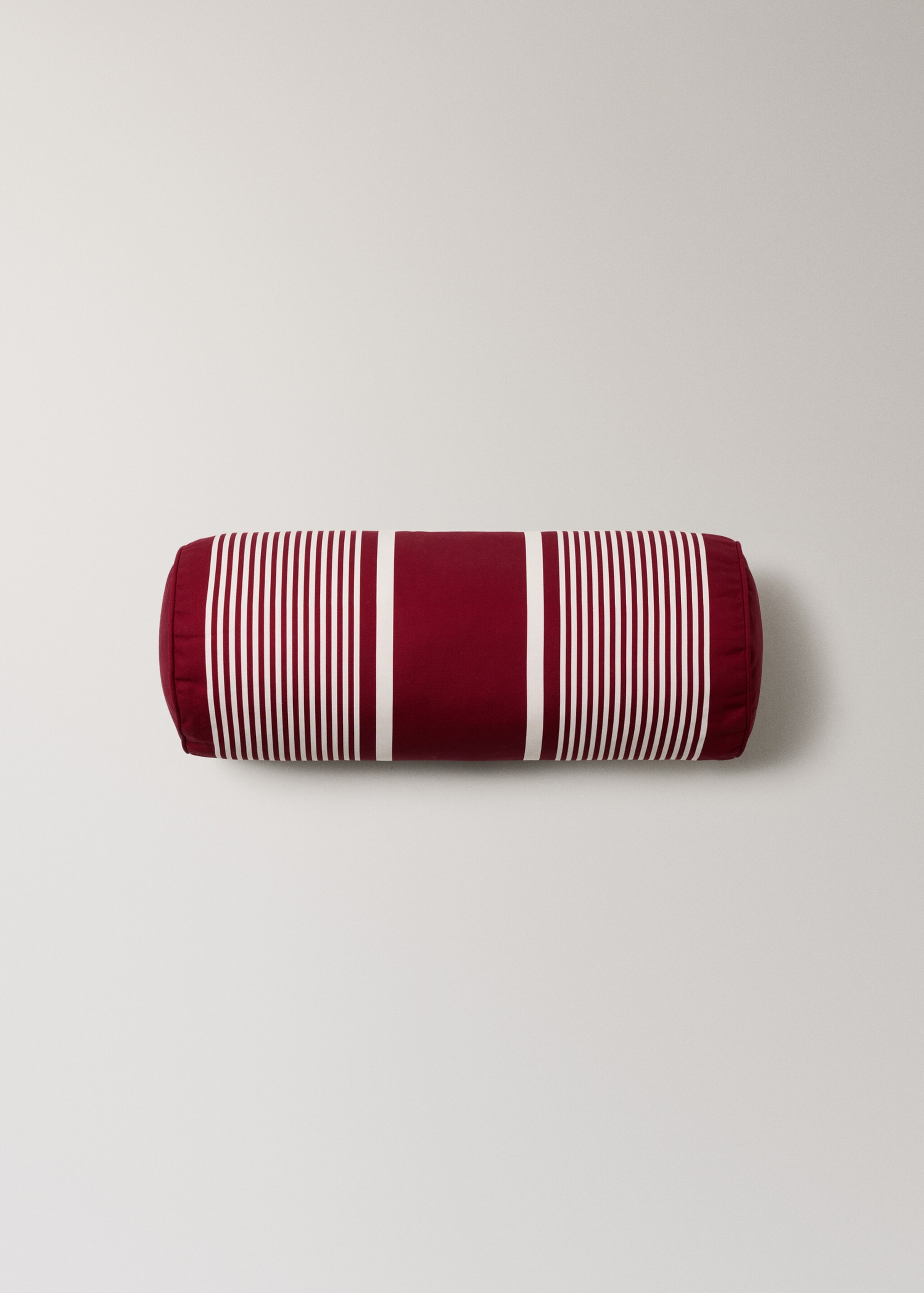 Waterproof striped bolster cushion 20x50 cm - Article without model, Red. Ref: 27065832-00.