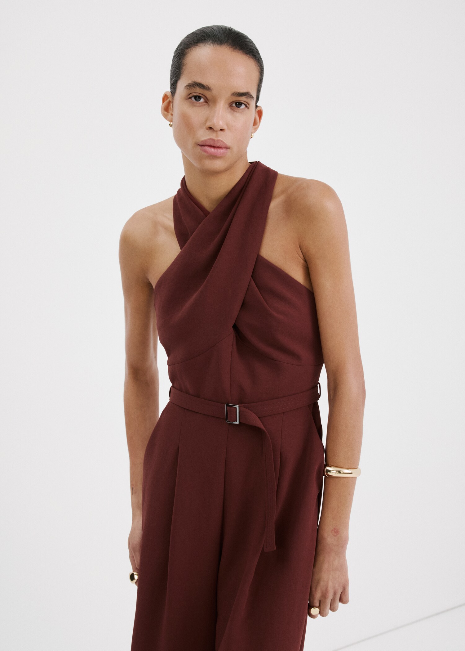 Belt wrap jumpsuit - Medium plane