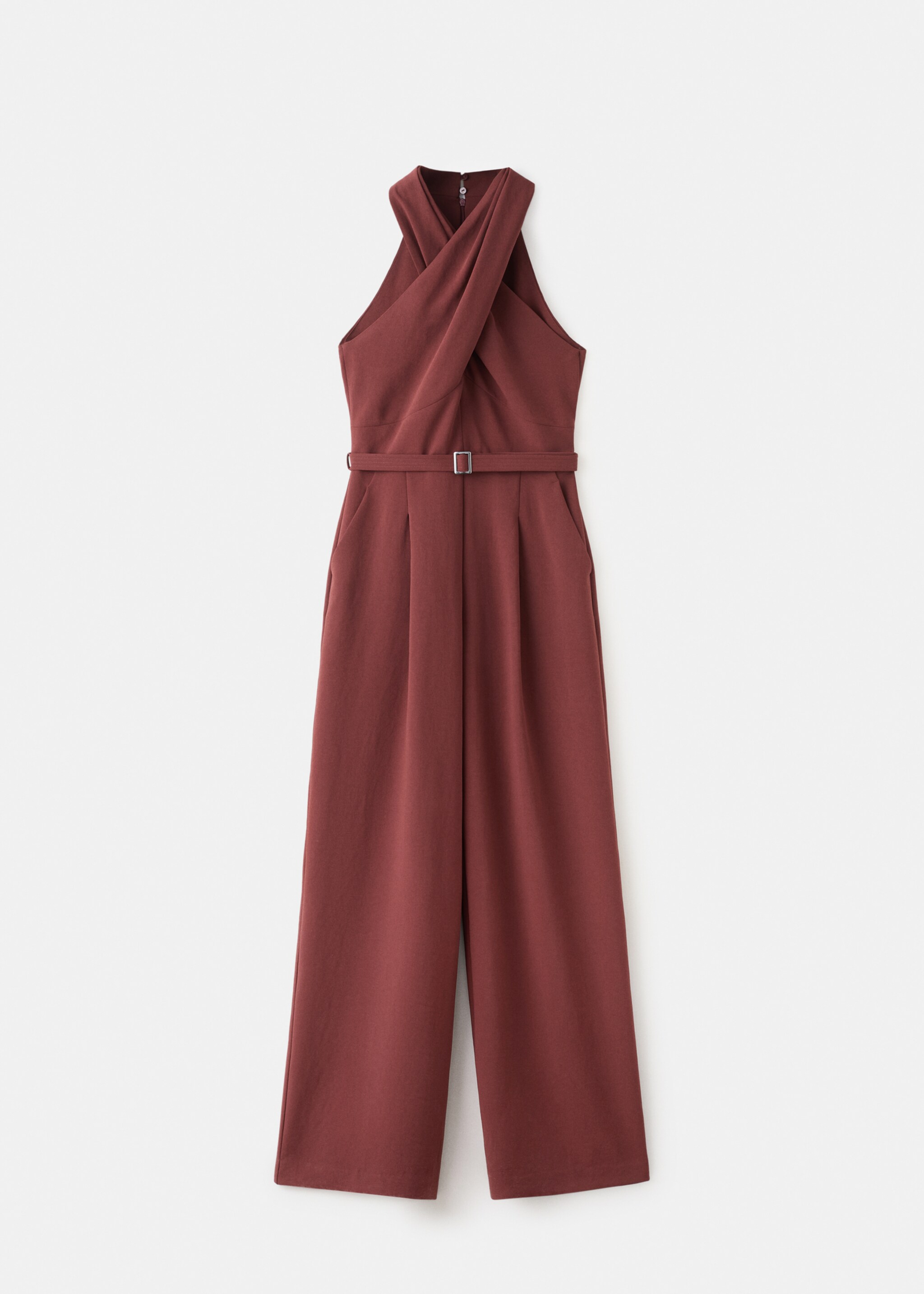 Belt wrap jumpsuit - Article without model, Maroon. Ref: 27065833-00.