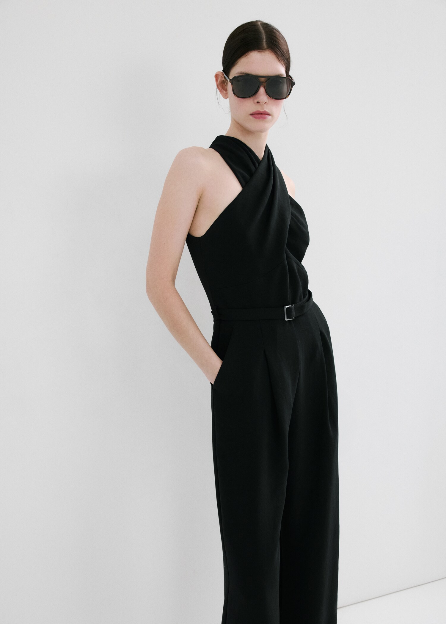 Belt wrap jumpsuit - Medium plane