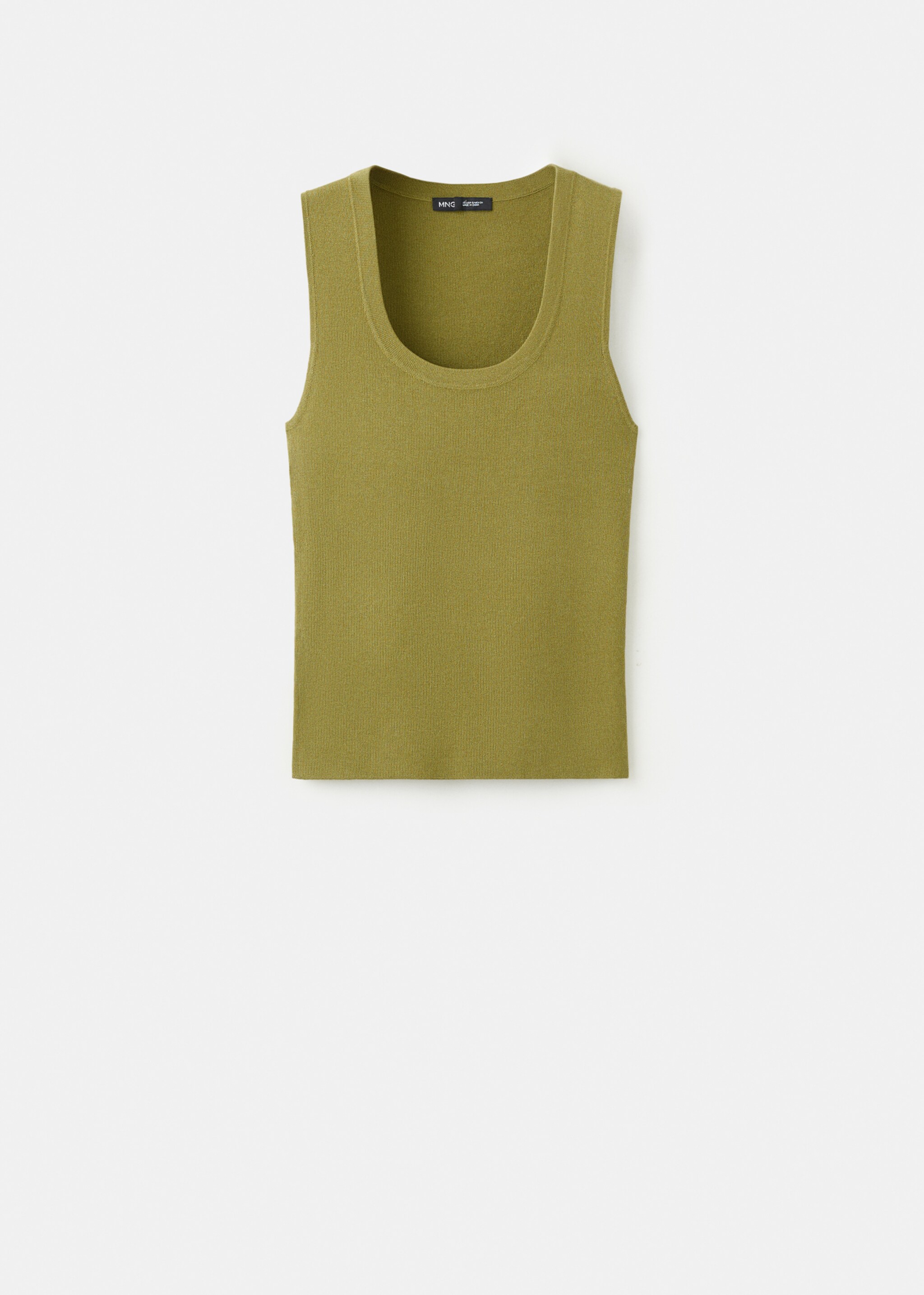 Top maille coton lin - Article sans modèle, Vert. Ref: 27065834-00.