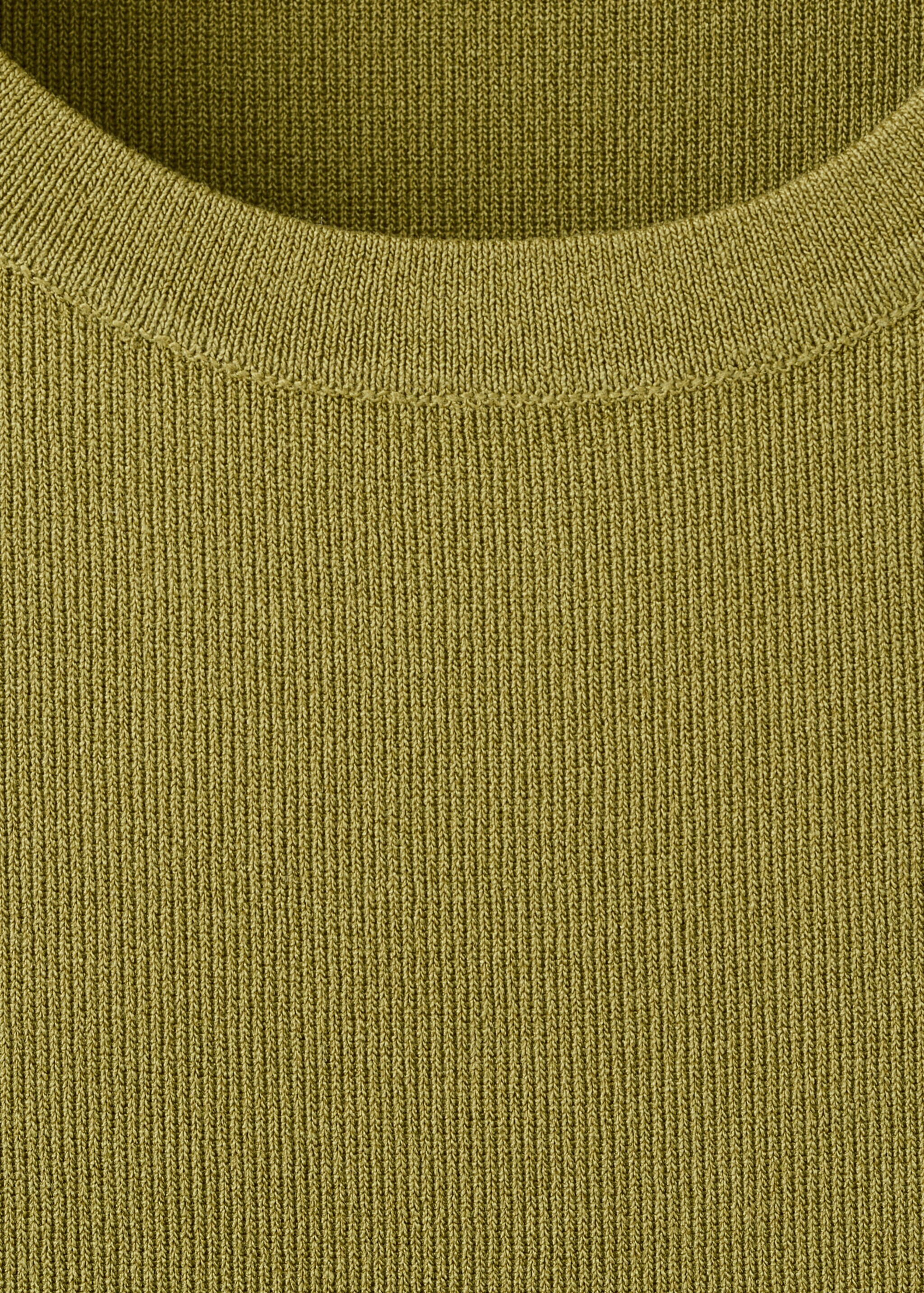 Top maille coton lin - Détail de l'article 8, Vert. Ref: 27065834-00.