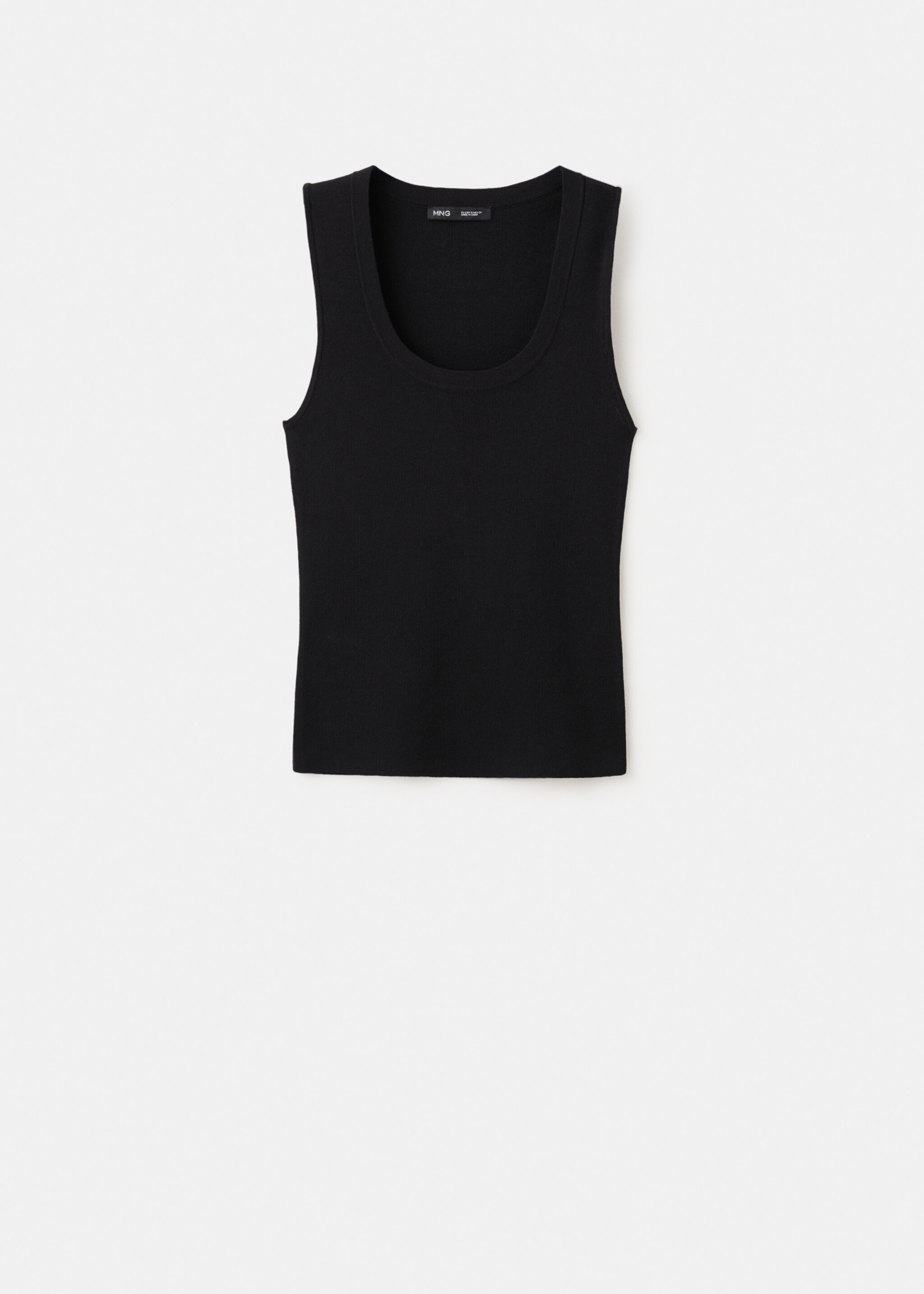 Top maille coton lin - Article sans modèle, Noir. Ref: 27065834-00.