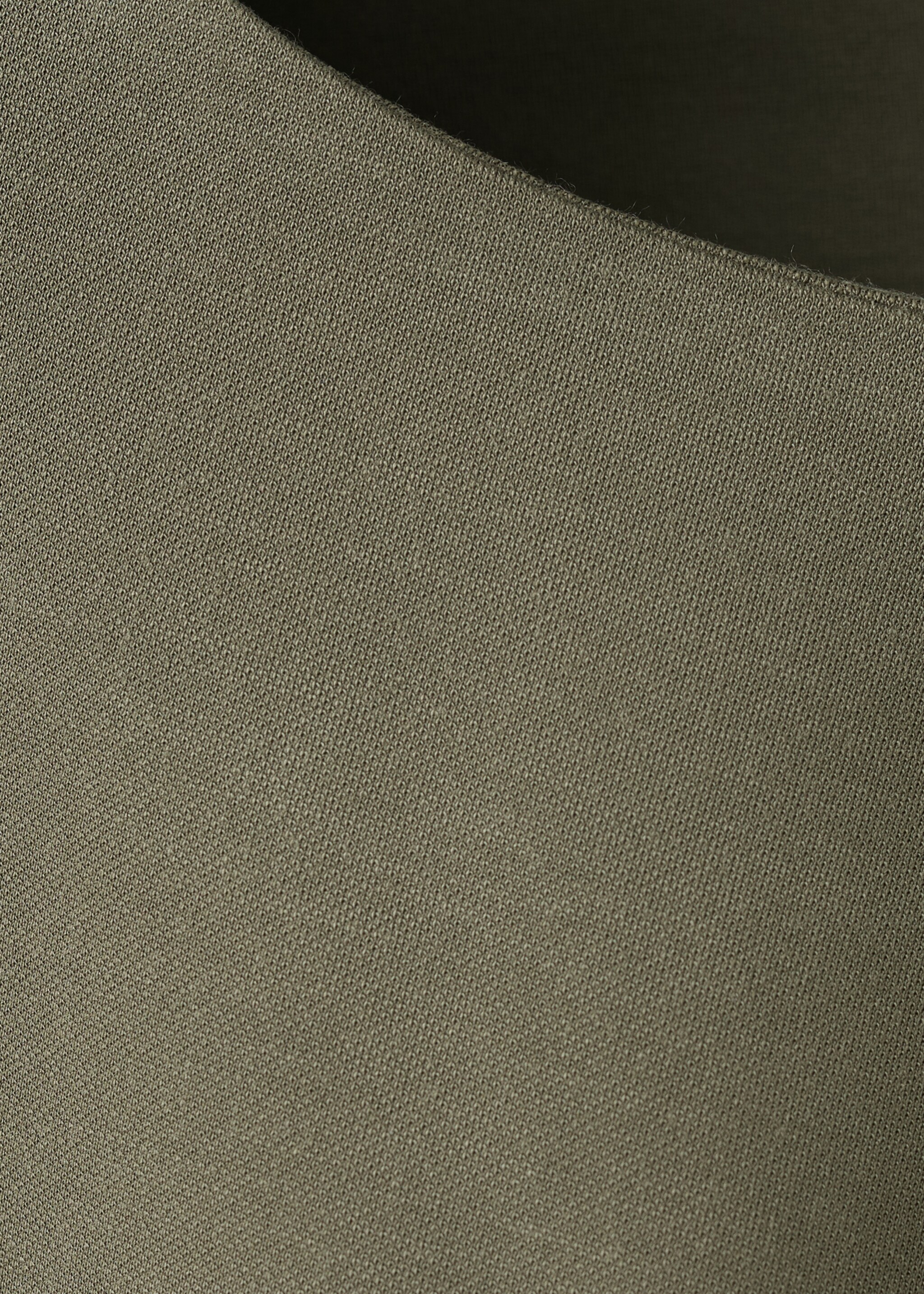 T-shirt with gathered details - Details of the article 0, Khaki. Ref: 27065835-00.