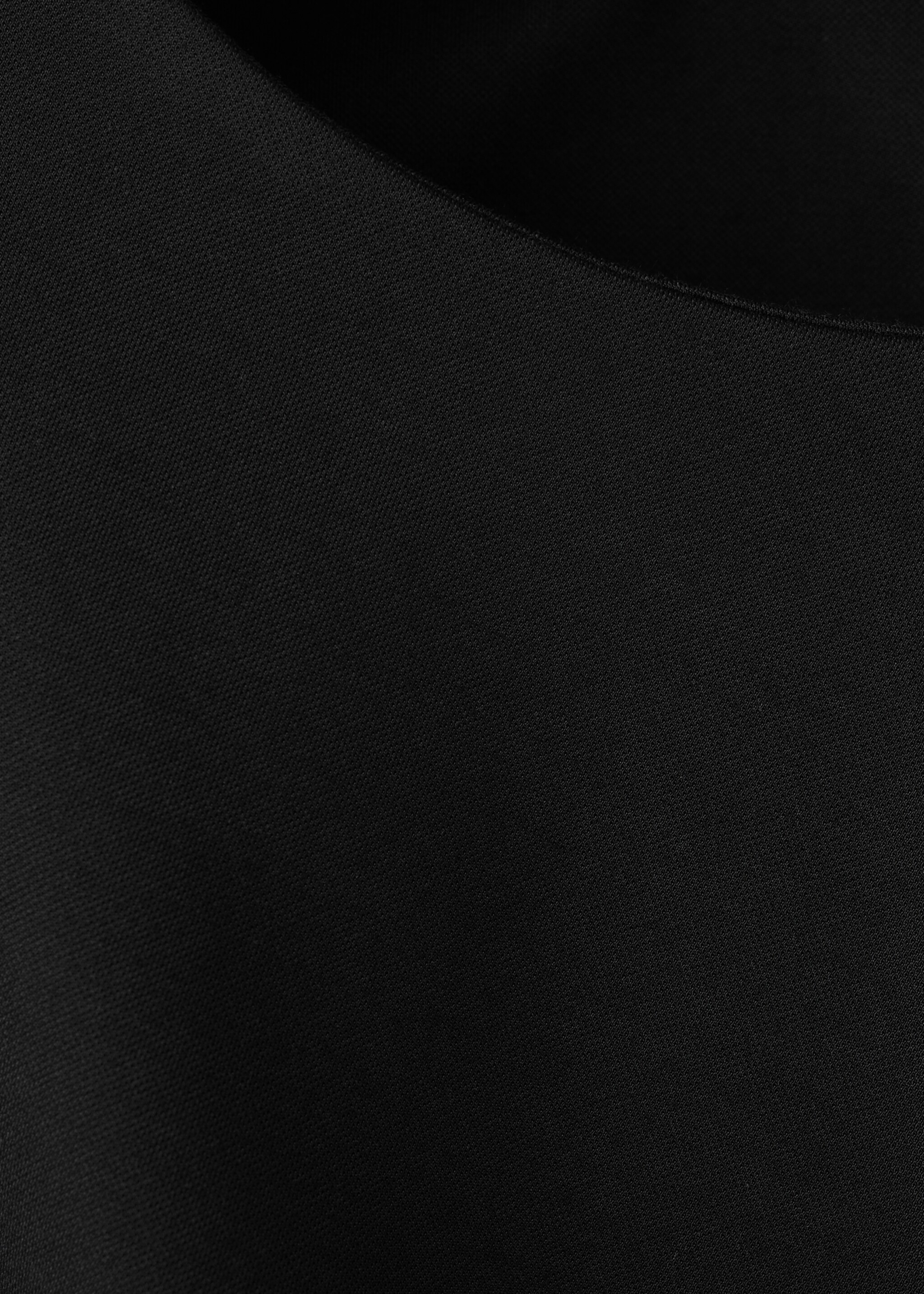 T-shirt with gathered details - Details of the article 0, Black. Ref: 27065835-00.