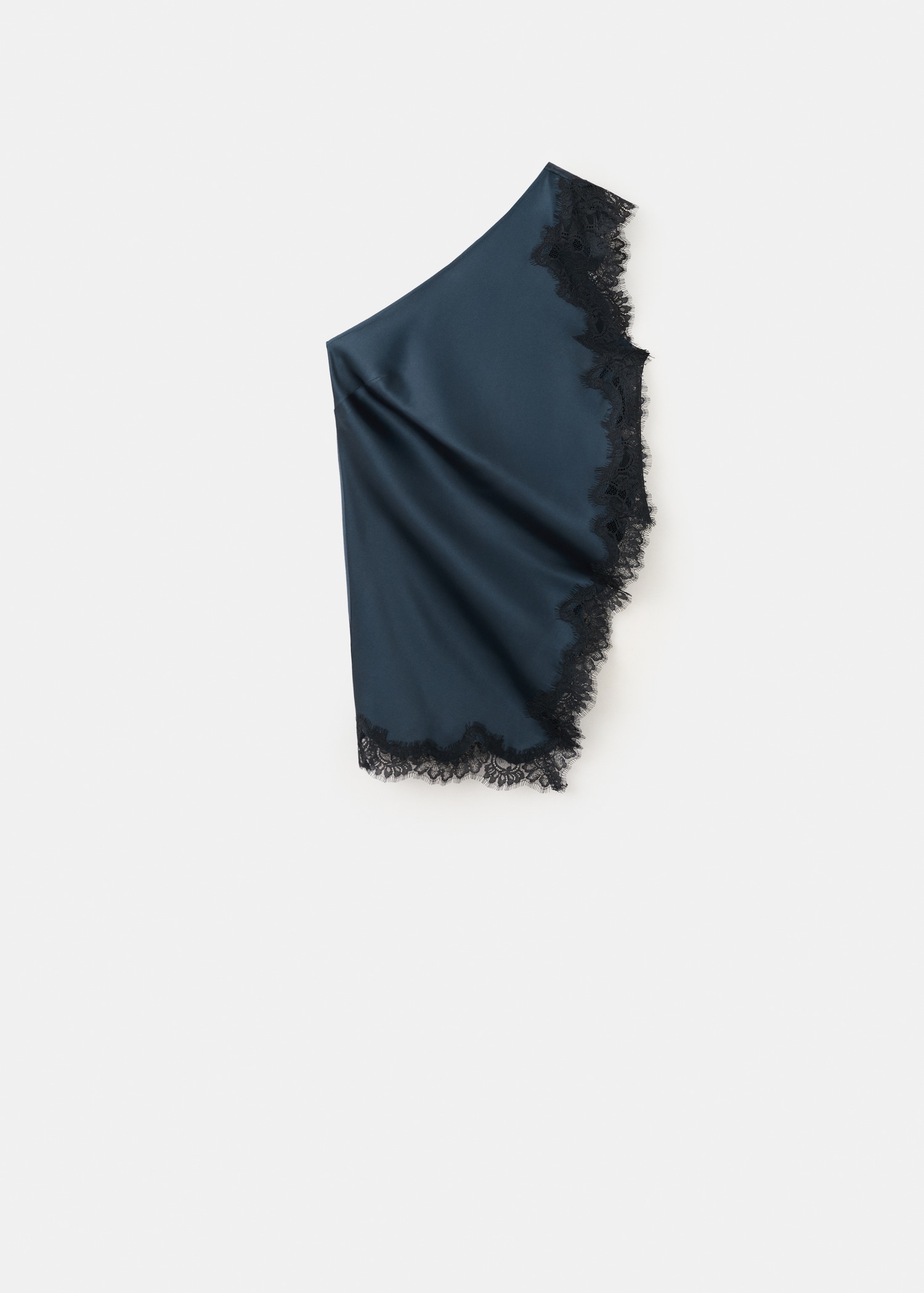 Top de llenceria blonda asimètric - Article sense model