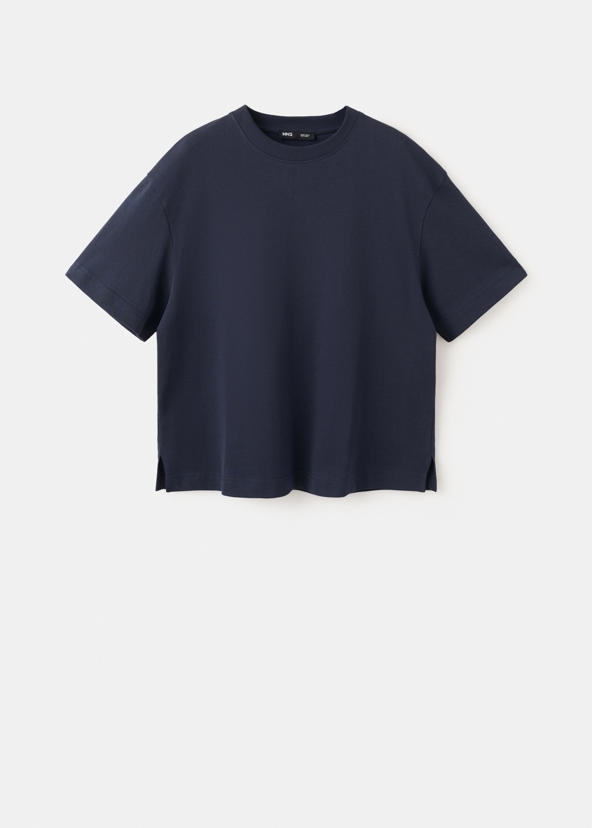 Oversized cotton t-shirt - Article without model, Dark Navy. Ref: 27065838-00.