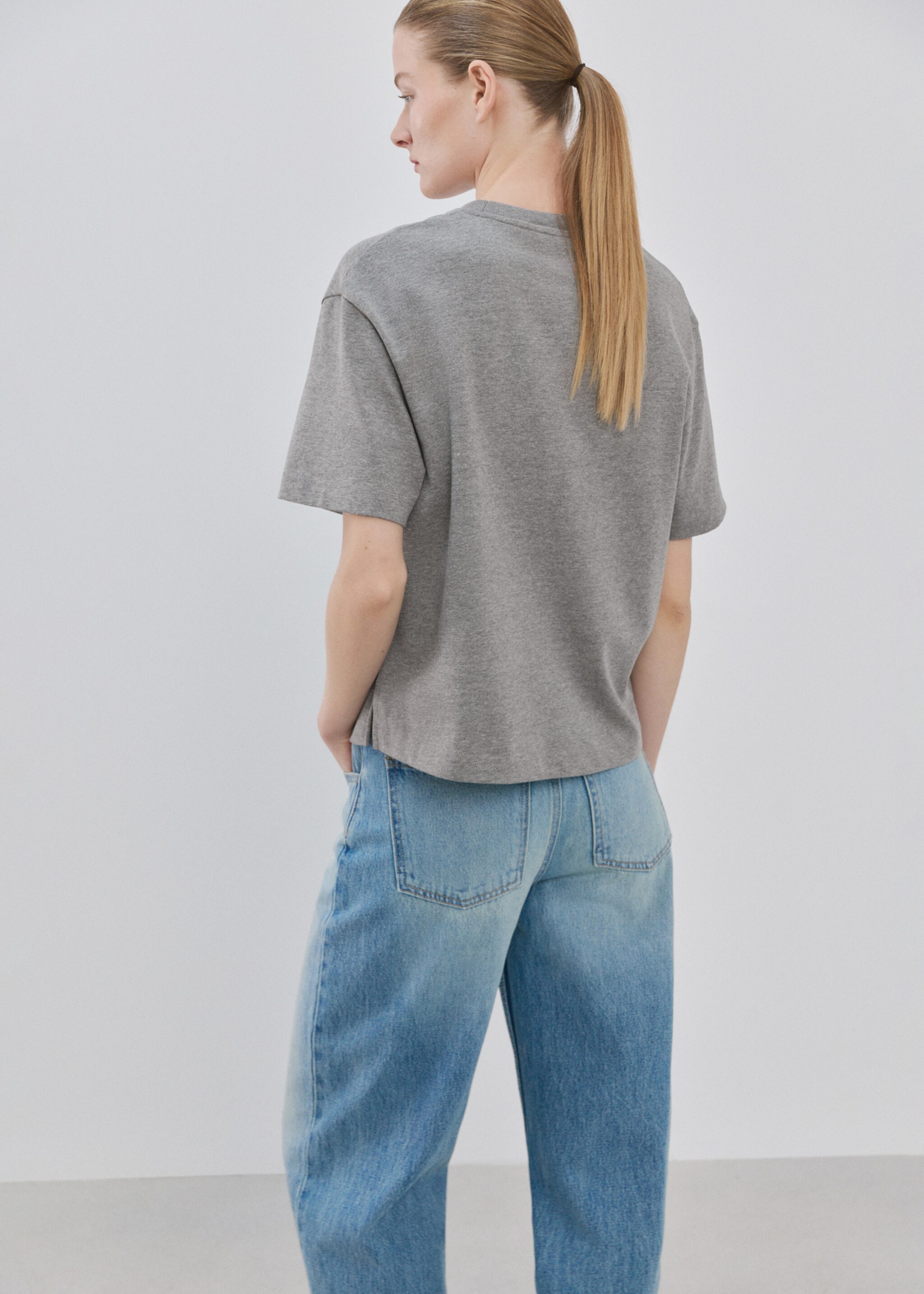 Oversized cotton t-shirt - Reverse of the article, Medium Heather Grey. Ref: 27065838-00.