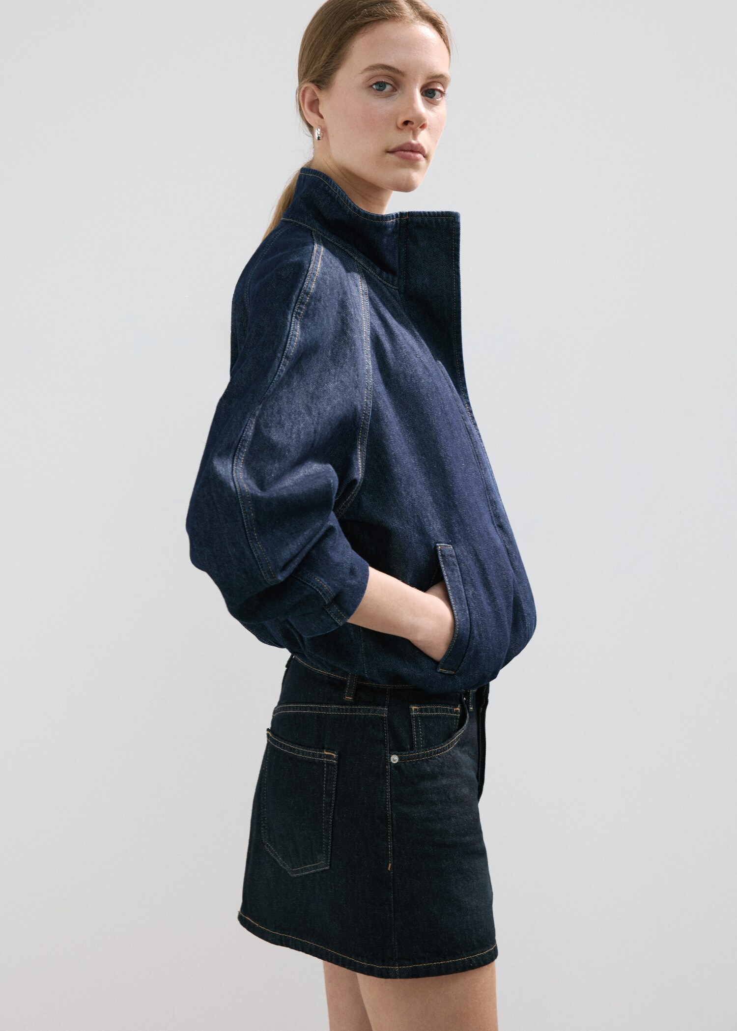 Minifalda vaquera tiro bajo - Detalle del artículo 1