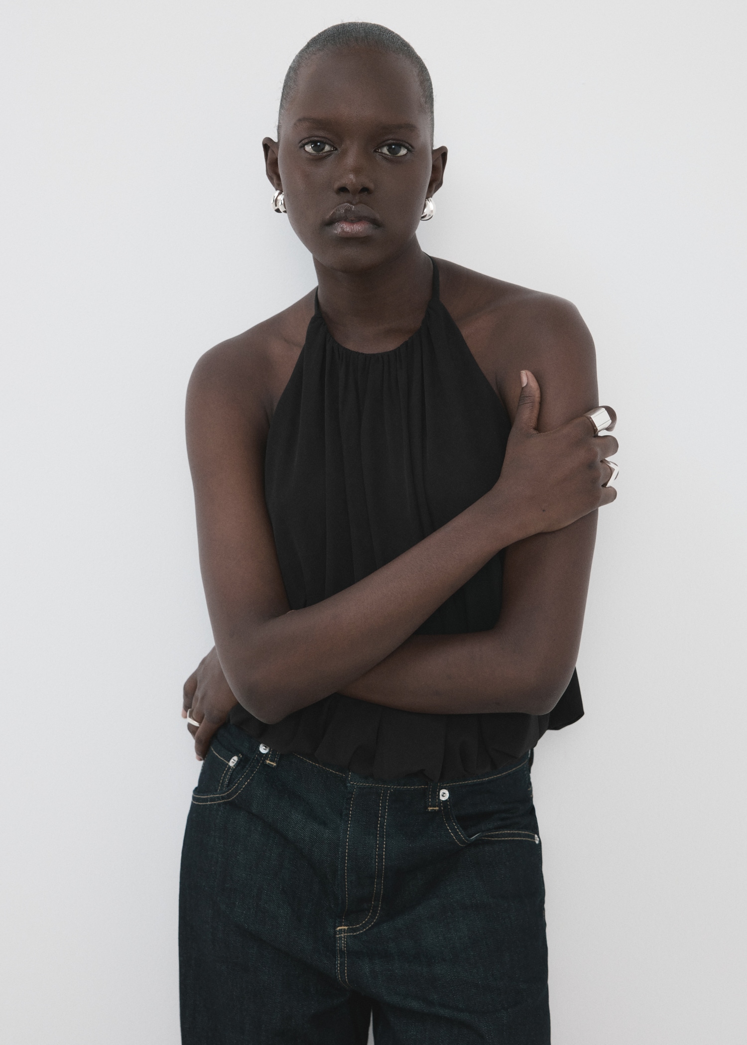 Body halter com efeito abaloado - Plano médio