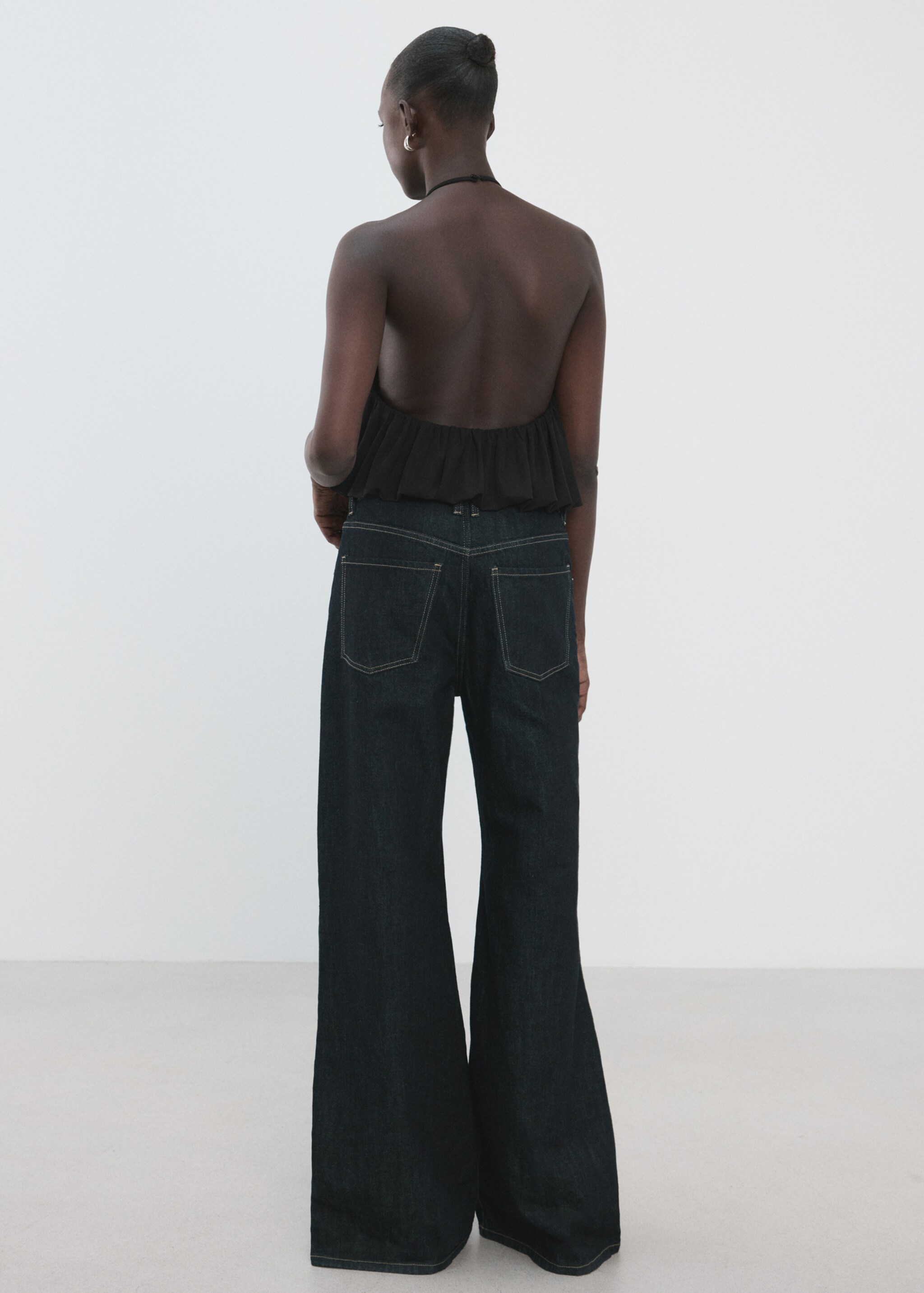 Halter balloon effect body - Reverse of the article, Black. Ref: 27065841-00.