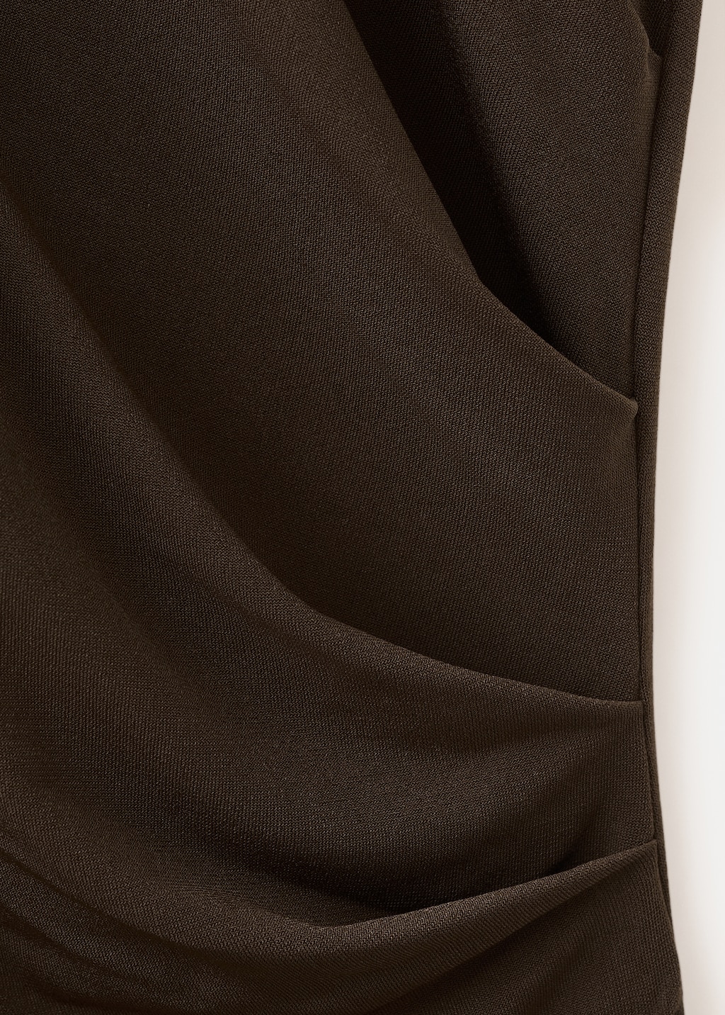 Ruched bodice dress with brooch - image 5