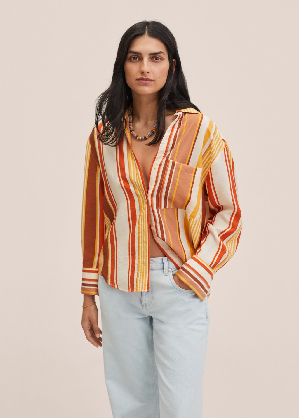 Chemise rayee multicolore