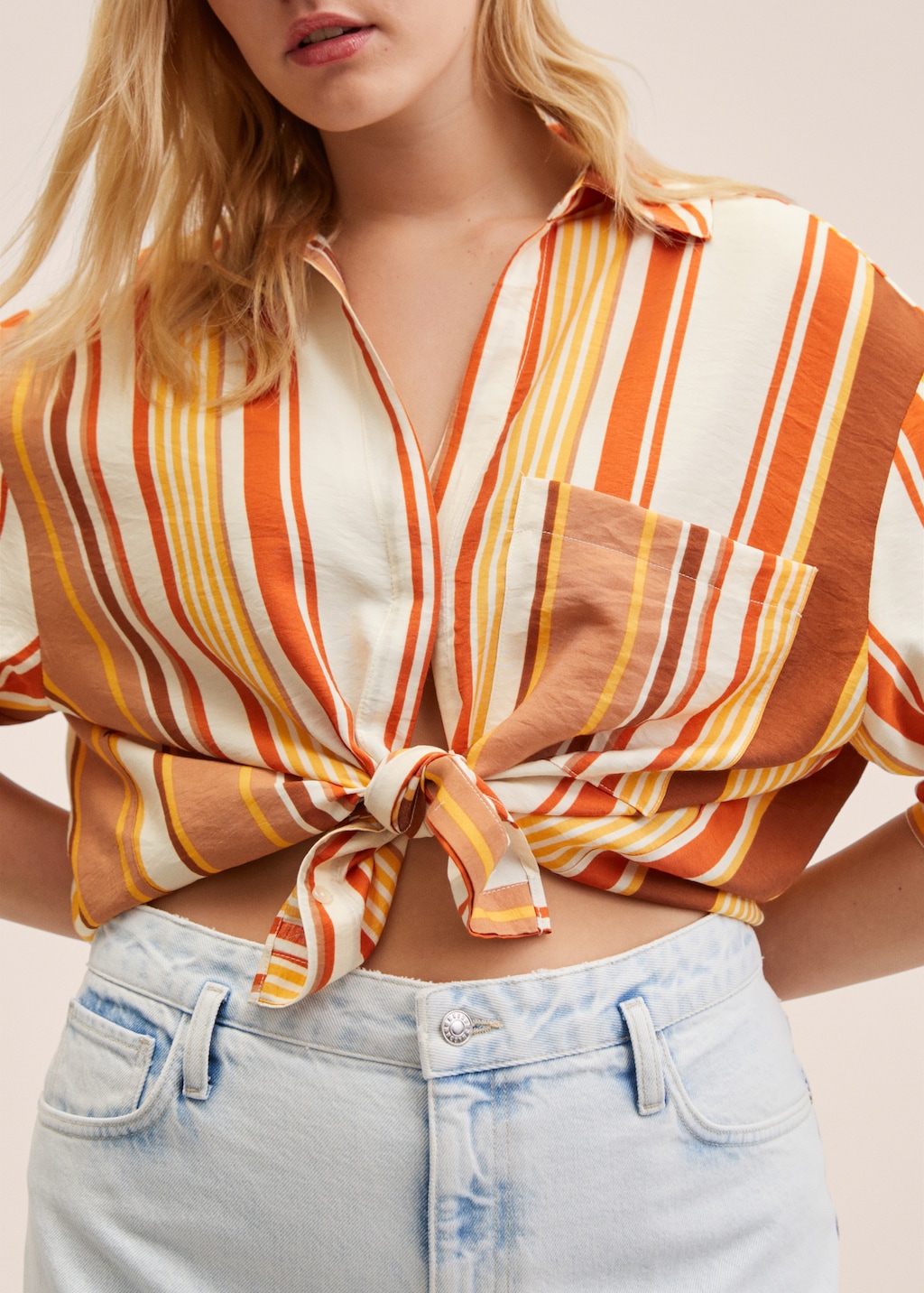 Chemise rayee multicolore