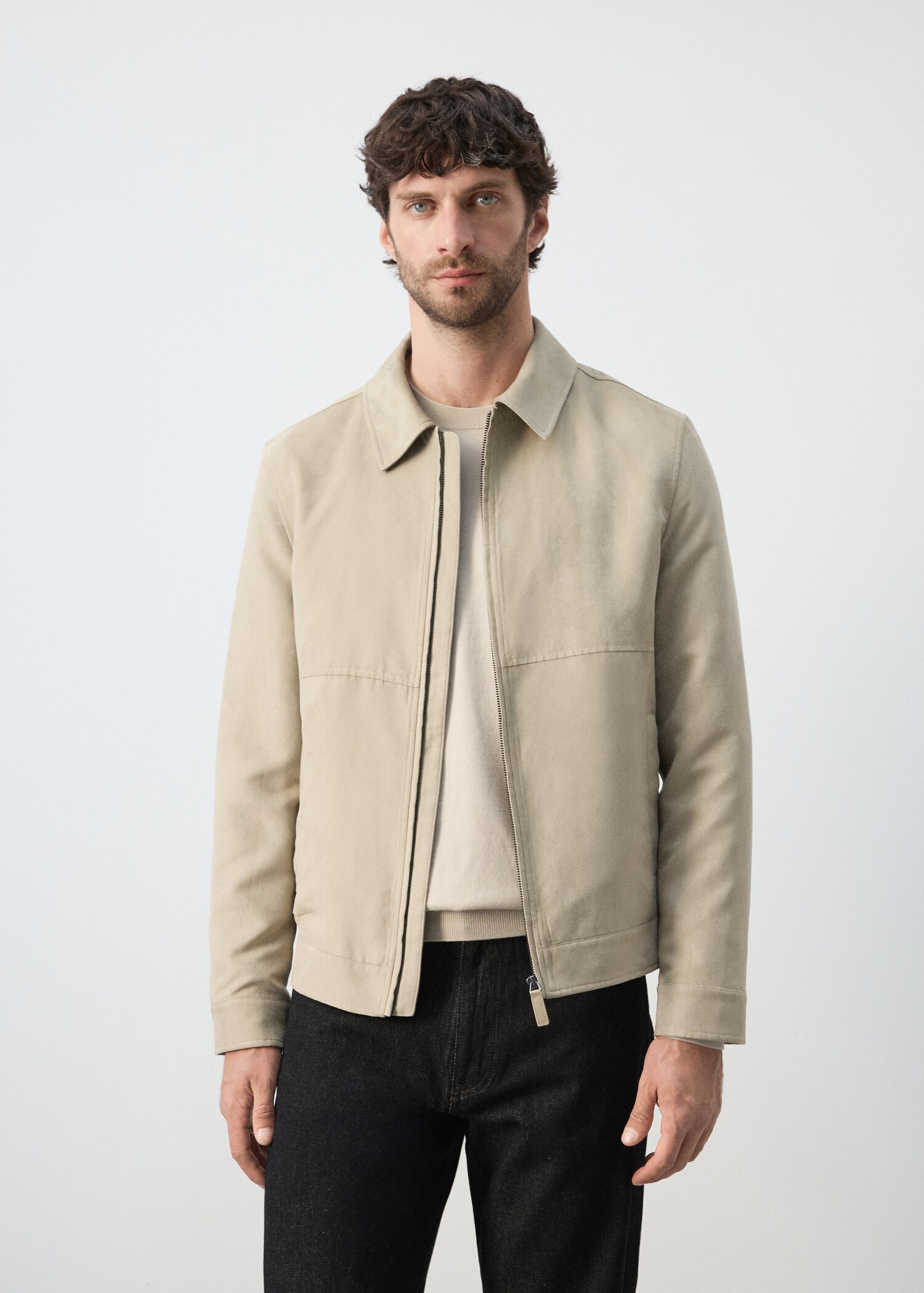 Suede effect jacket - Medium plane