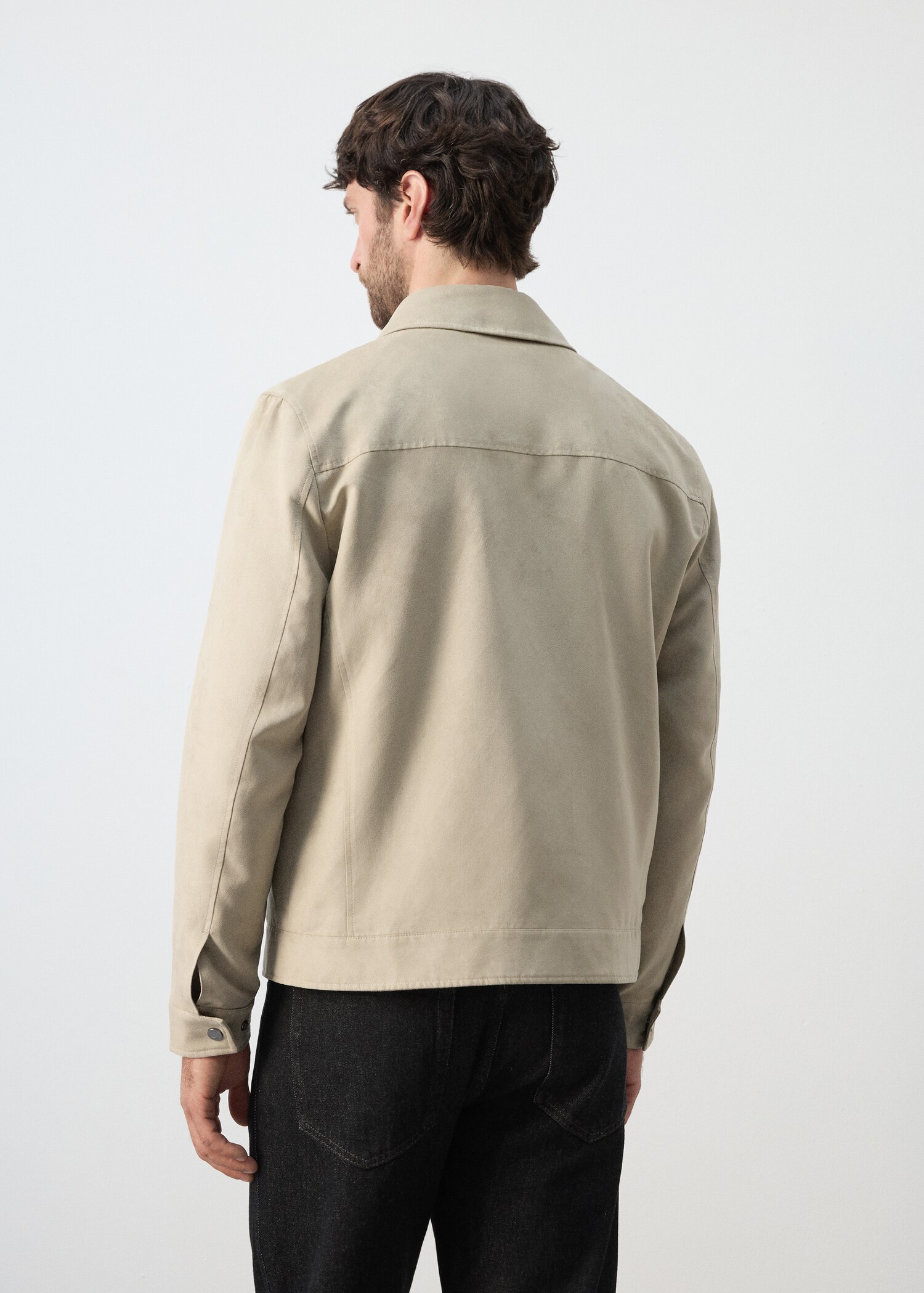 Suede effect jacket - Reverse of the article