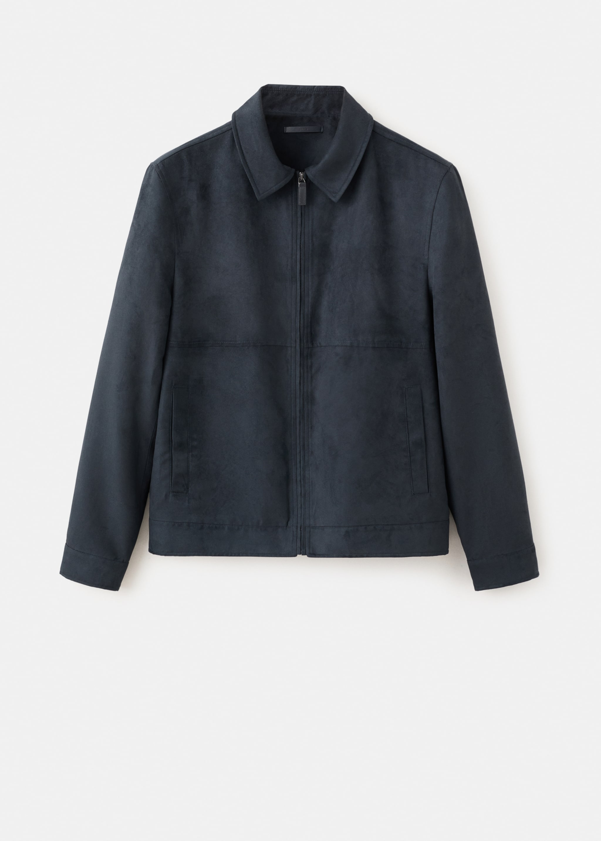 Suede effect jacket - Article without model, Navy. Ref: 27065928-00.