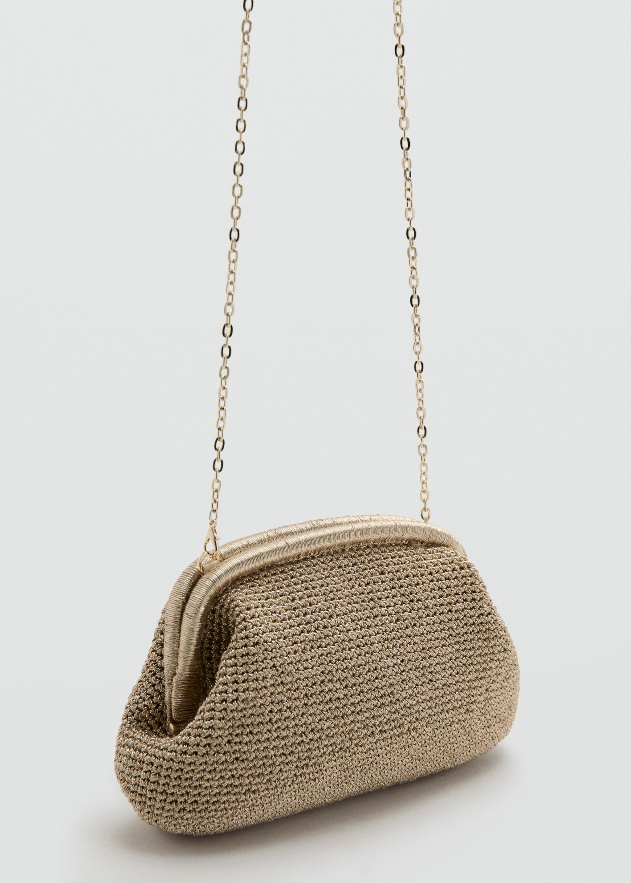 Lurex-Clutch - Mittlere Ansicht, Gold. Ref: 27065929-00.